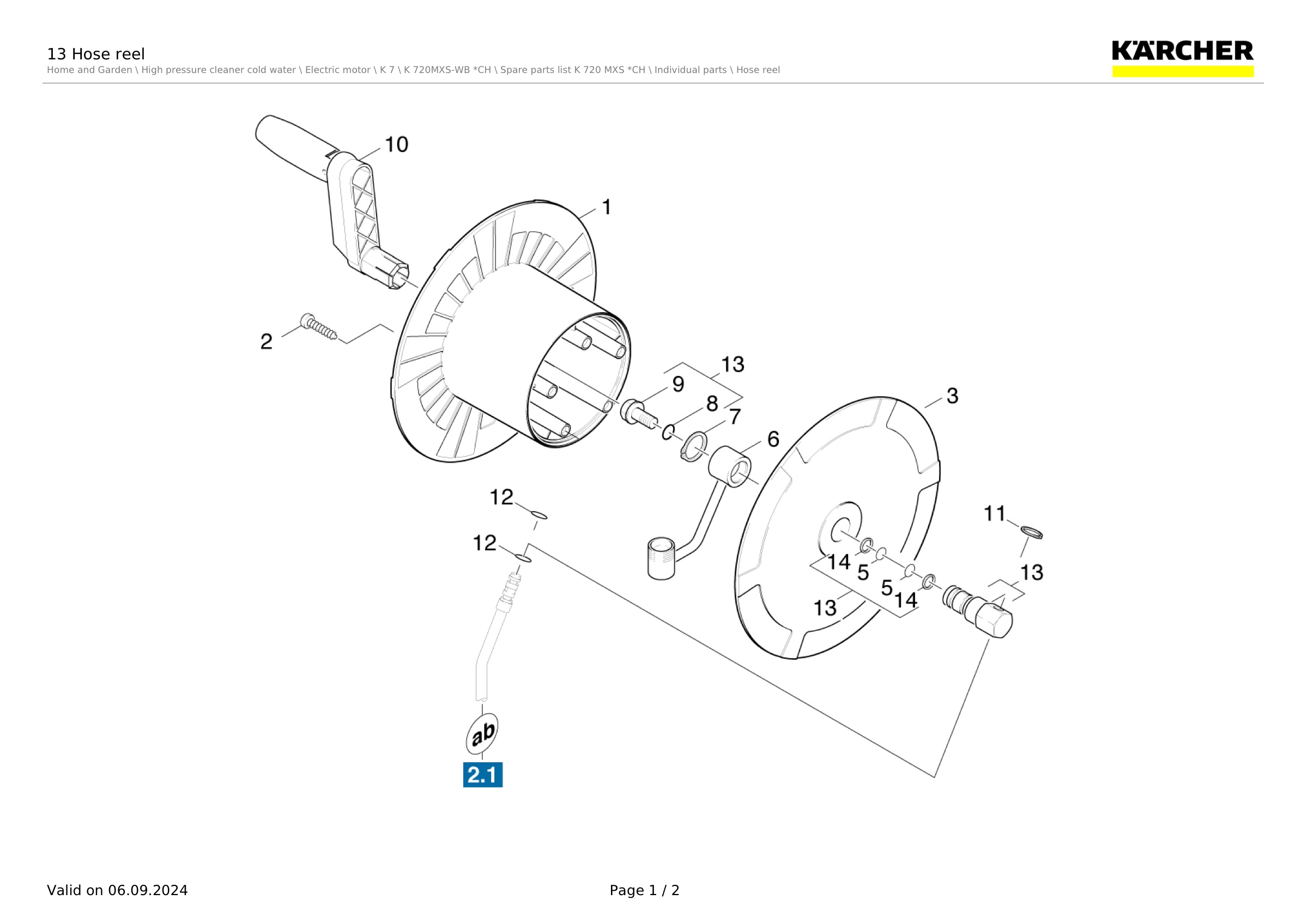 13 Hose reel