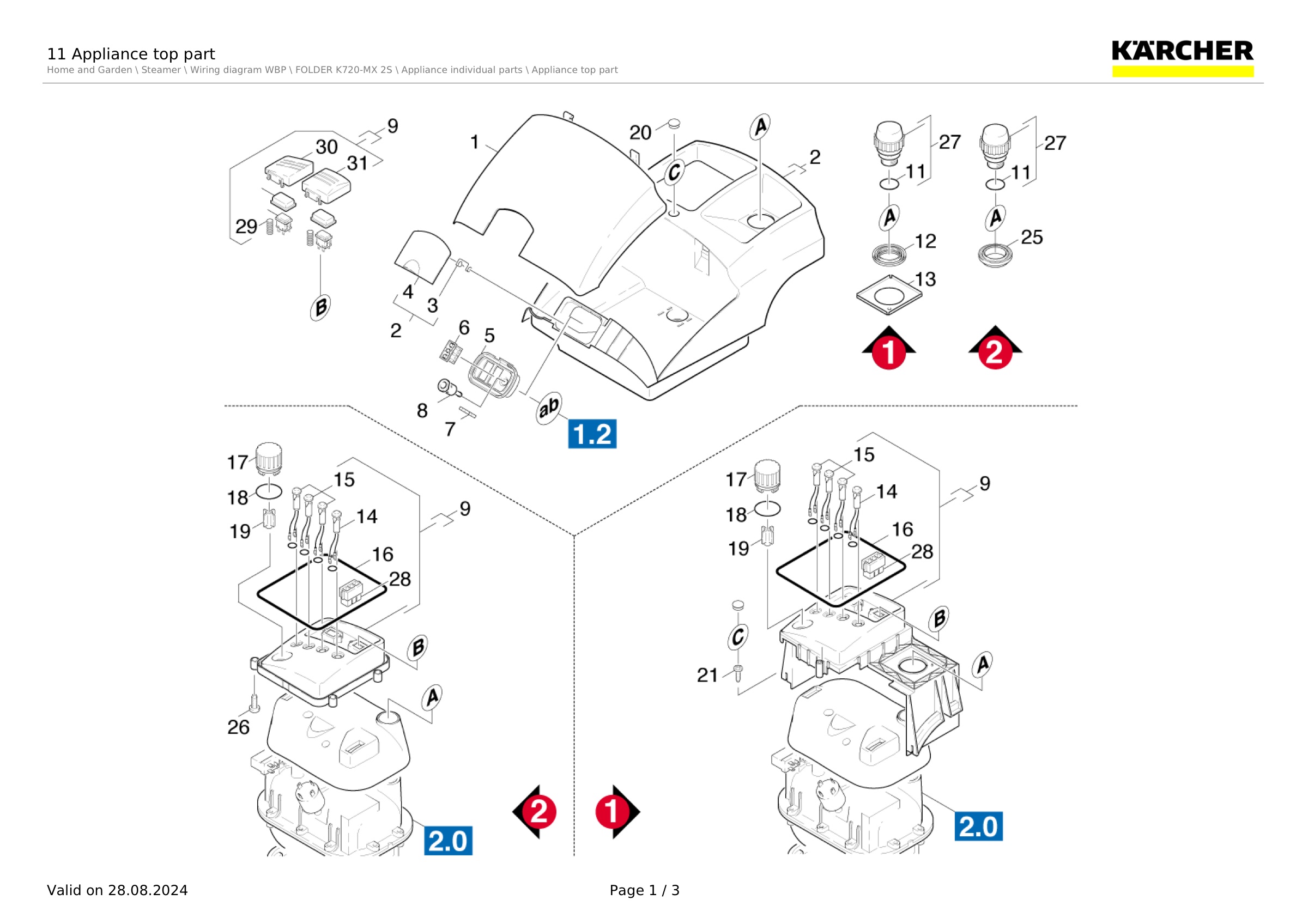 11 Appliance top part