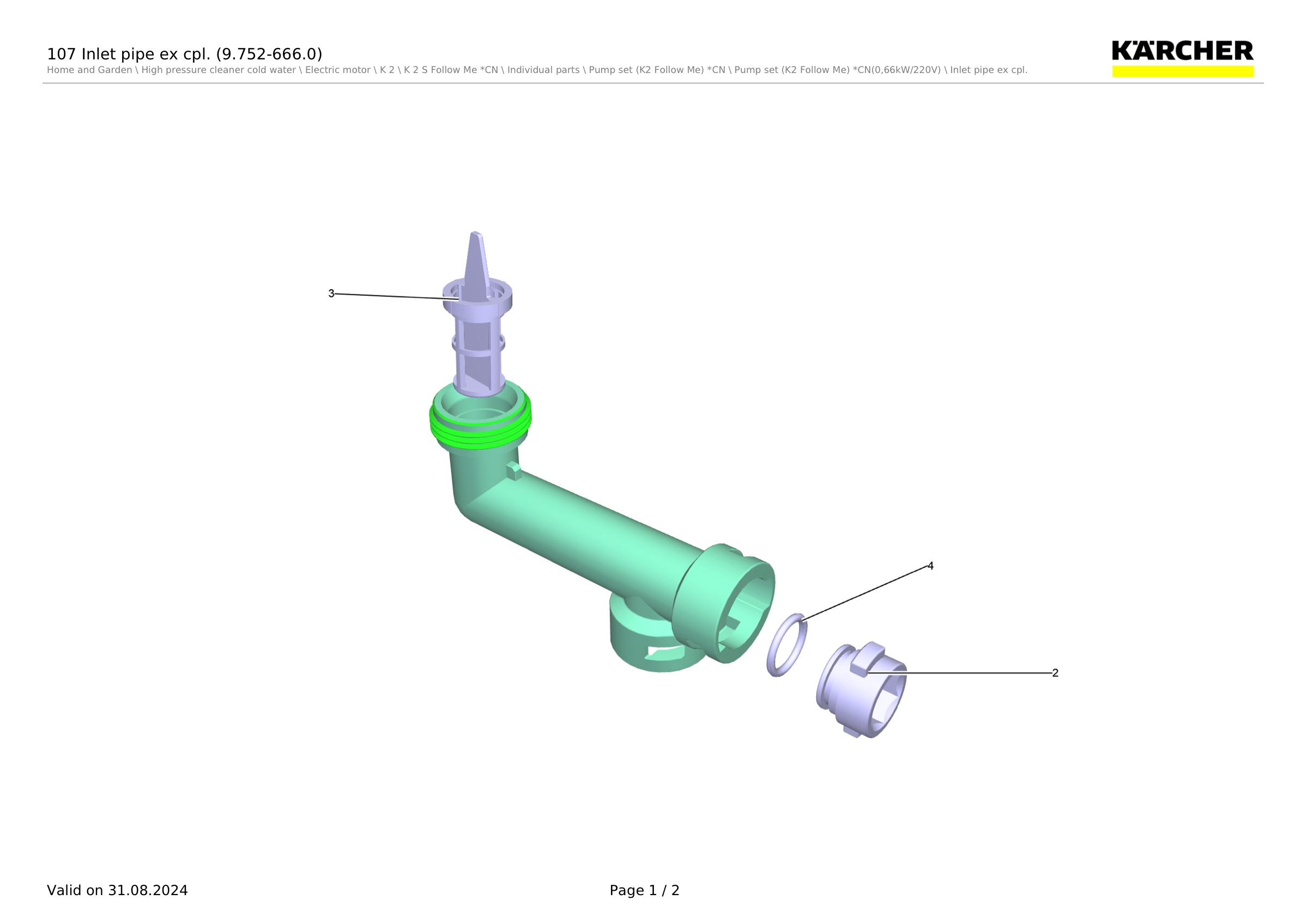 107 Inlet pipe ex cpl. (9.752-666.0)