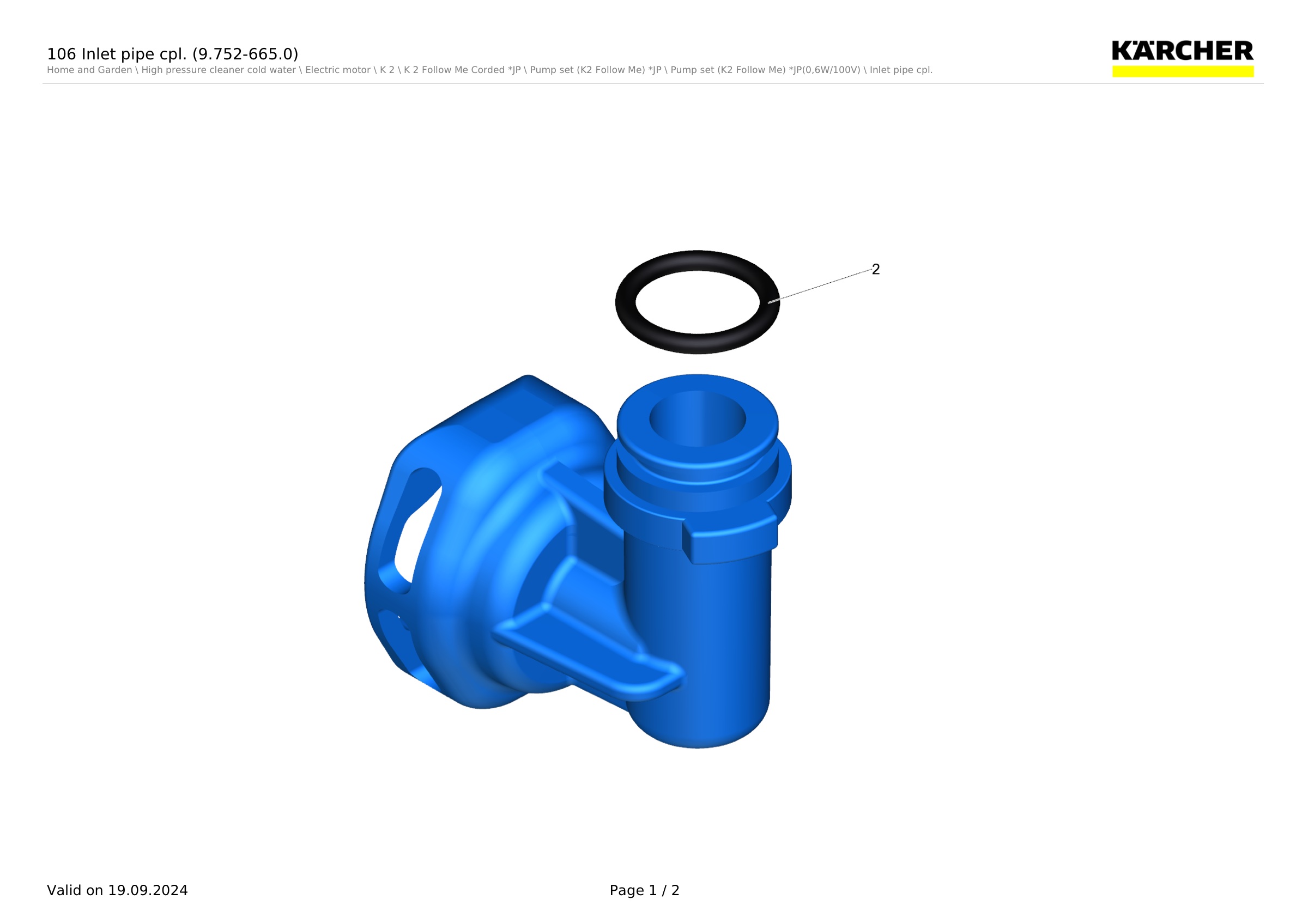 106 Inlet pipe cpl. (9.752-665.0)