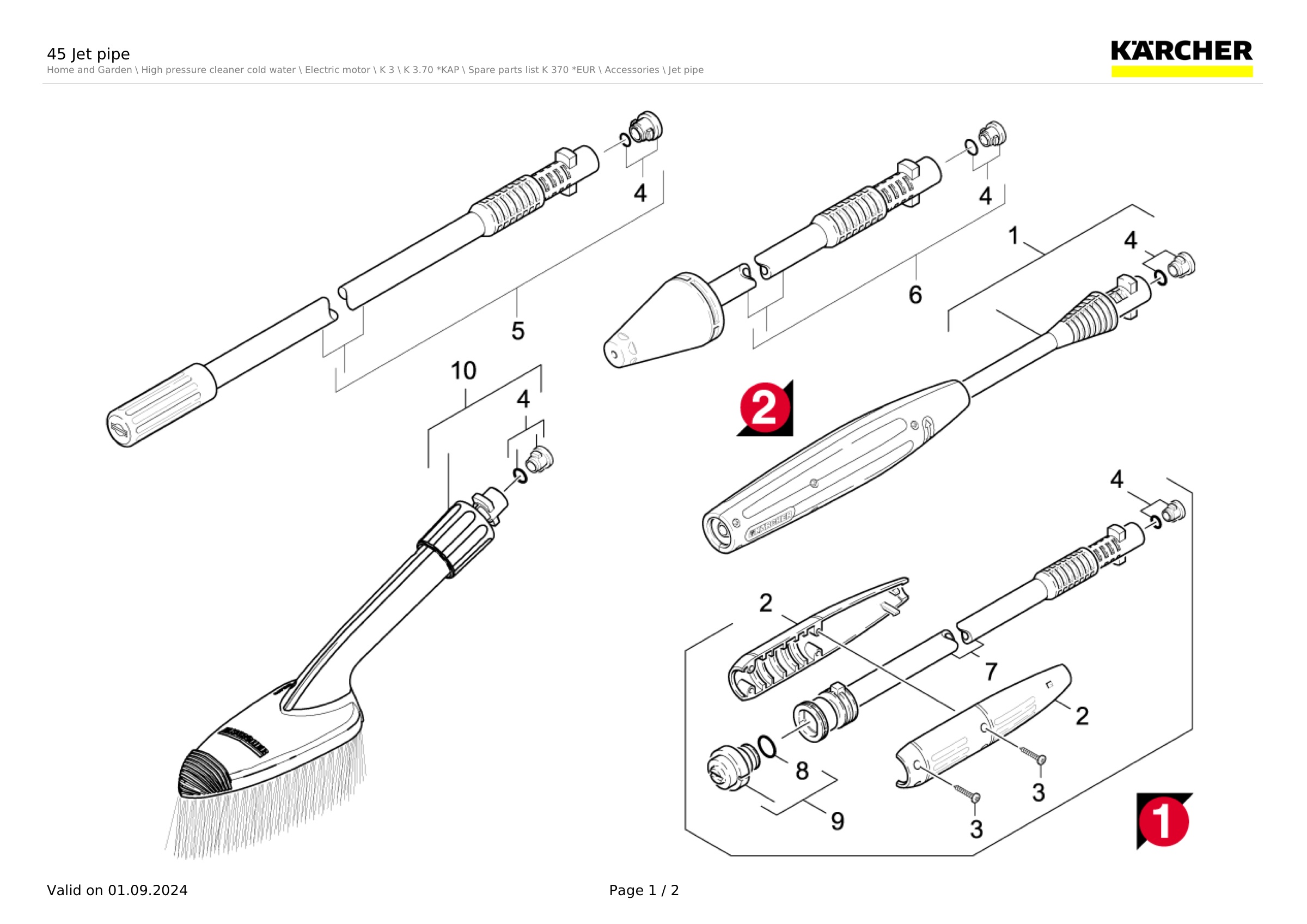45 Jet pipe