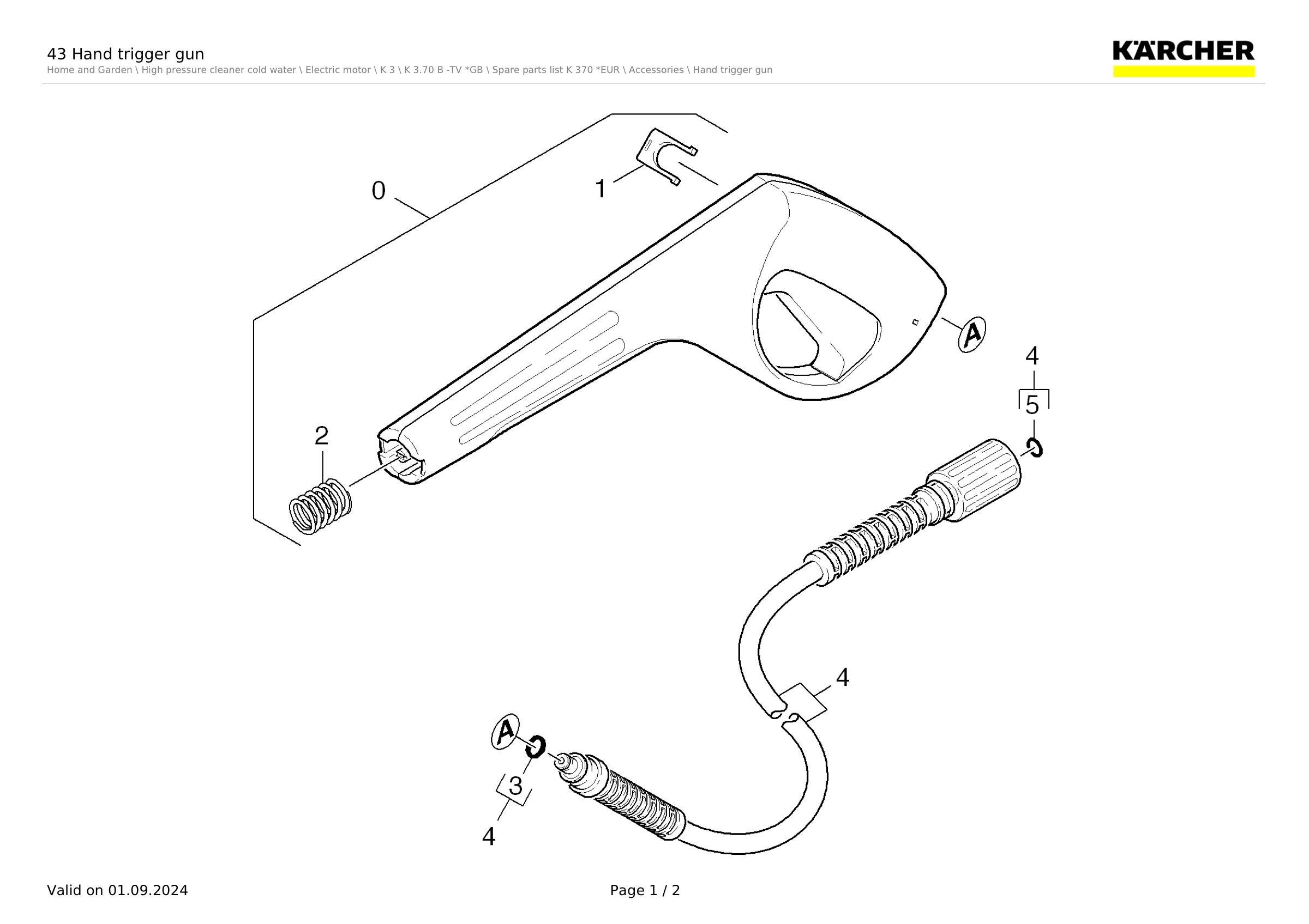 43 Hand trigger gun