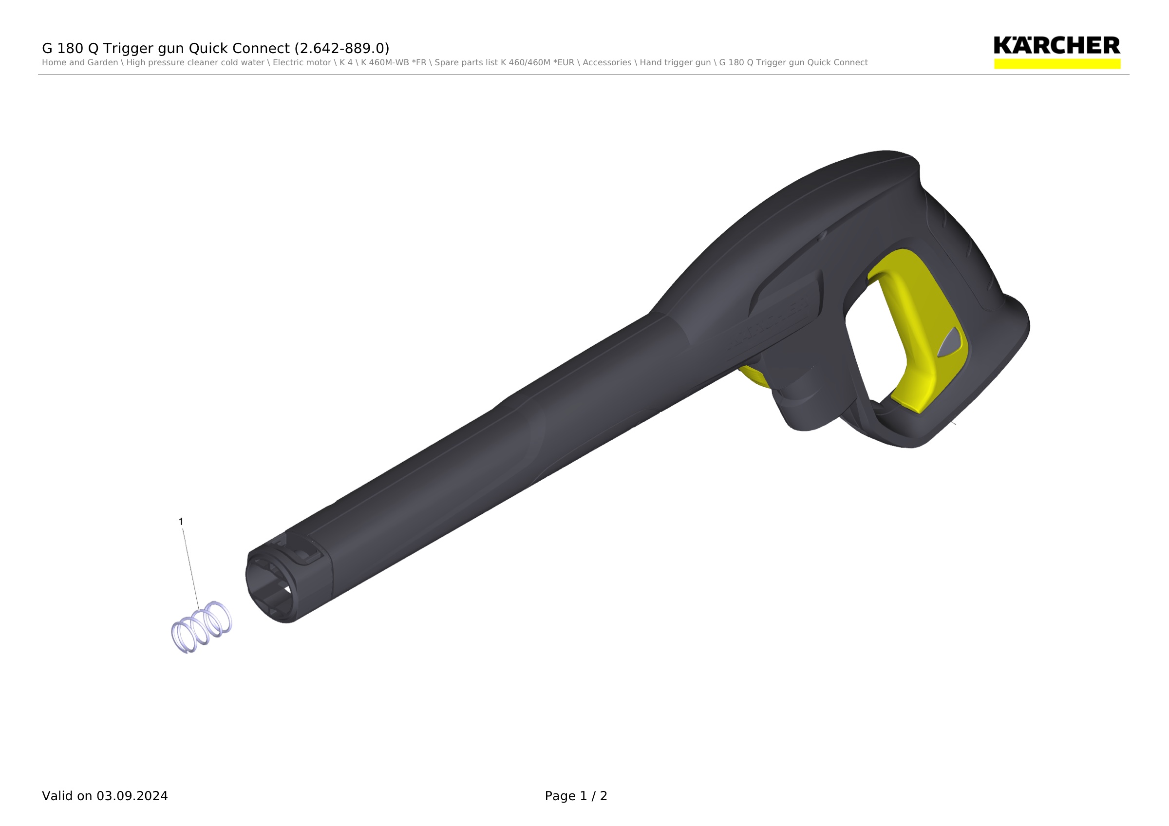 G 180 Q Trigger gun Quick Connect (2.642-889.0)
