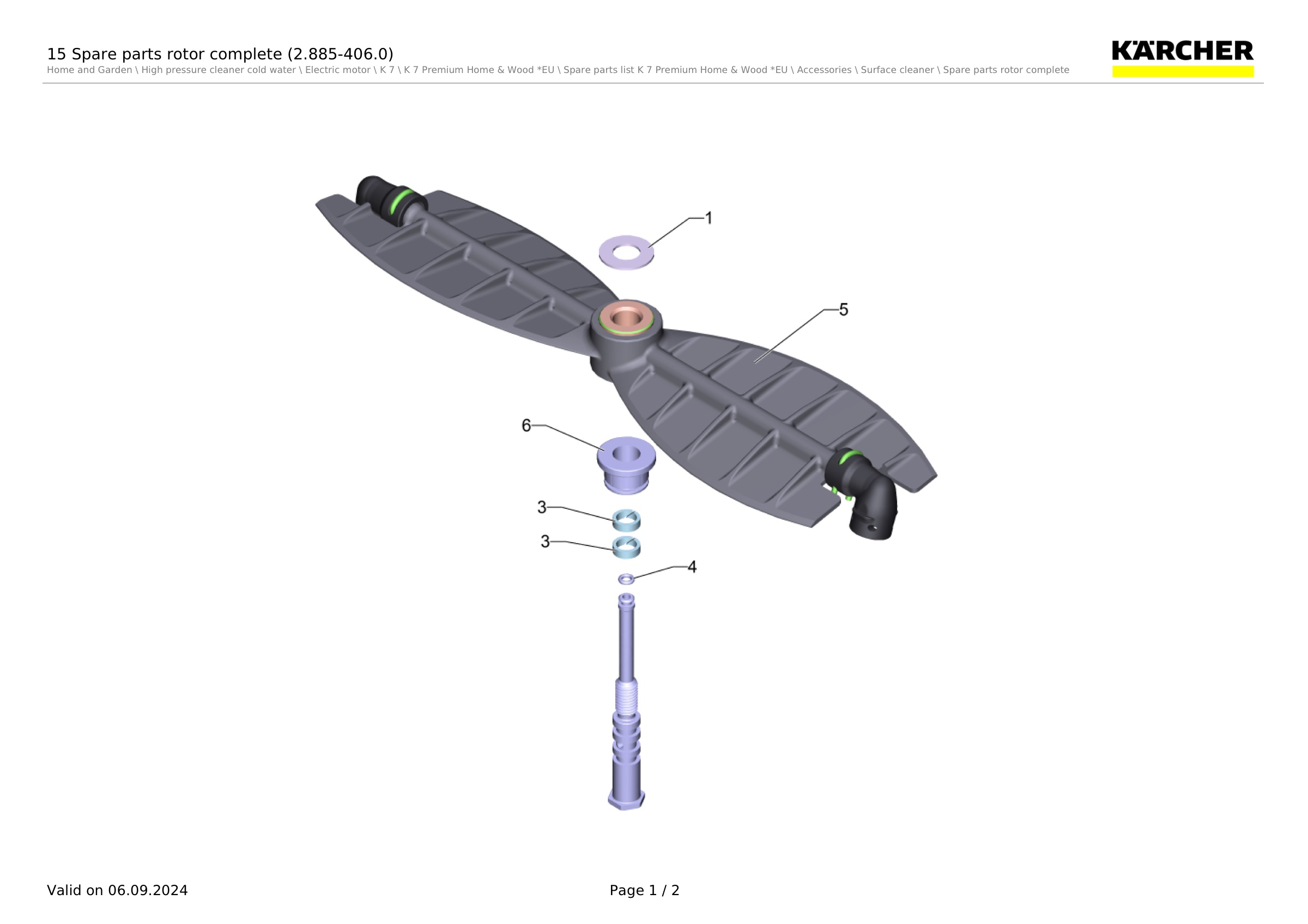 15 Spare parts rotor complete (2.885-406.0)