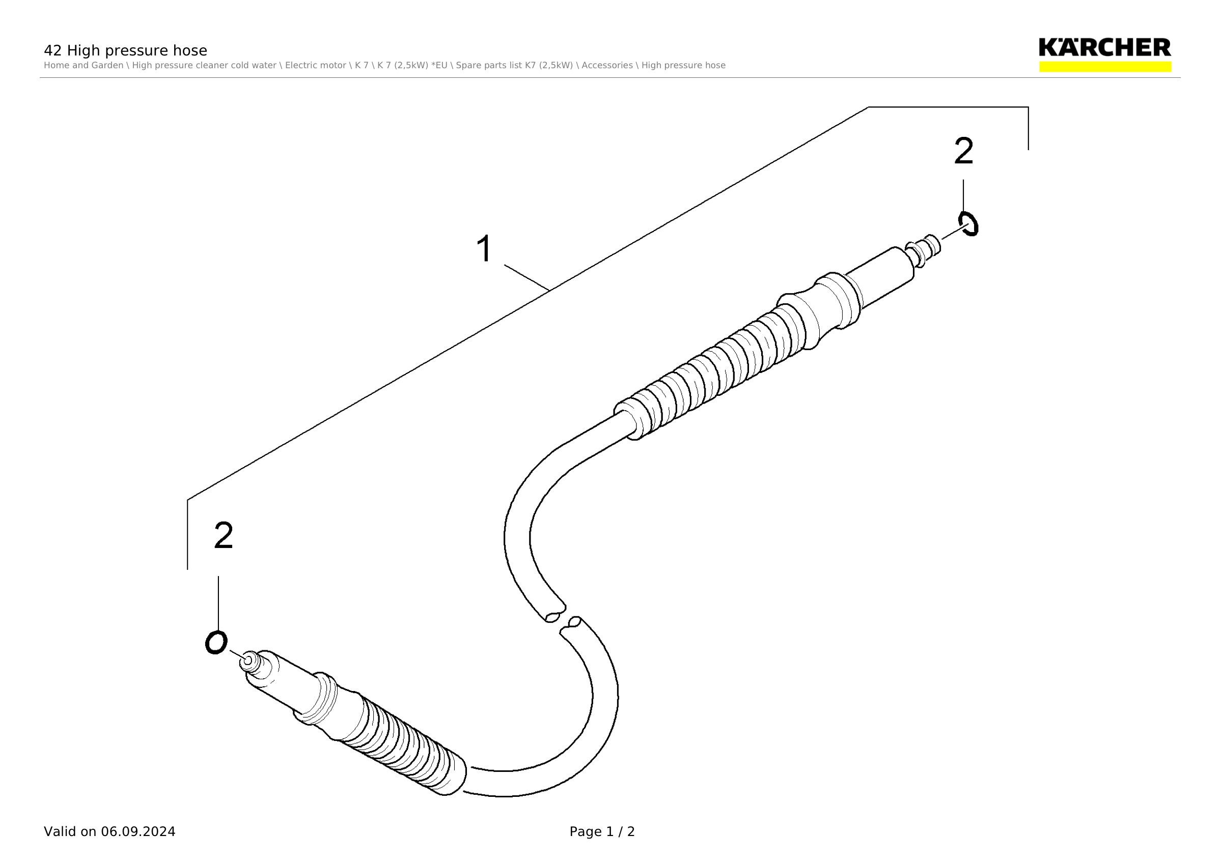 42 High pressure hose
