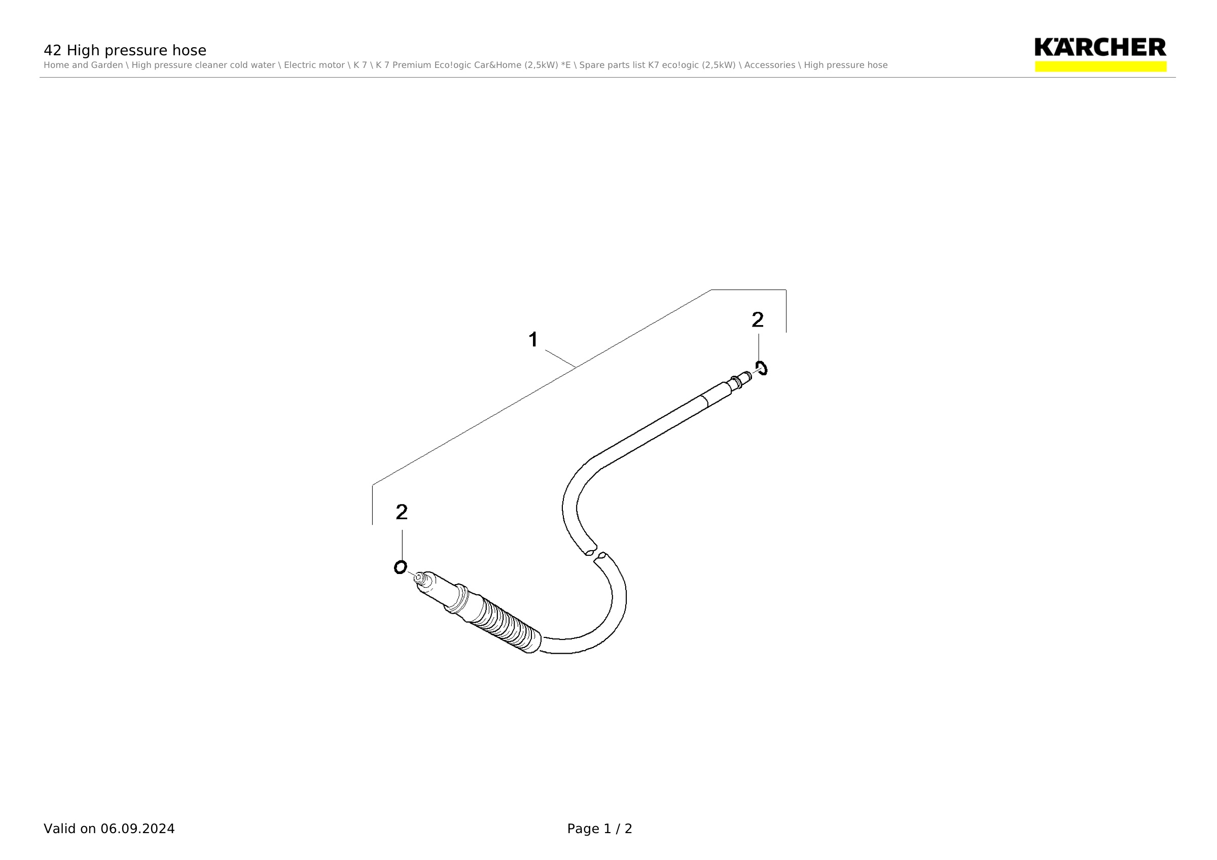 42 High pressure hose
