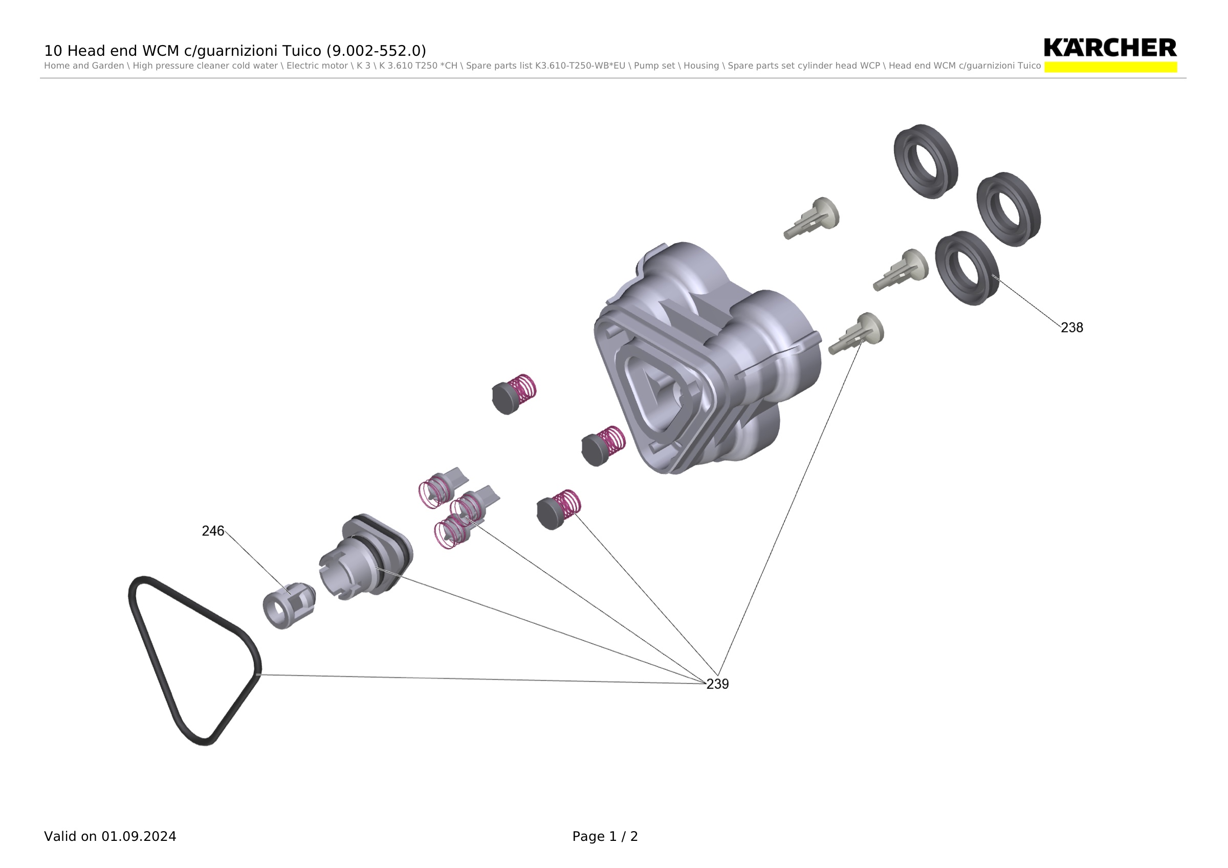 10 Head end WCM c/guarnizioni Tuico (9.002-552.0)