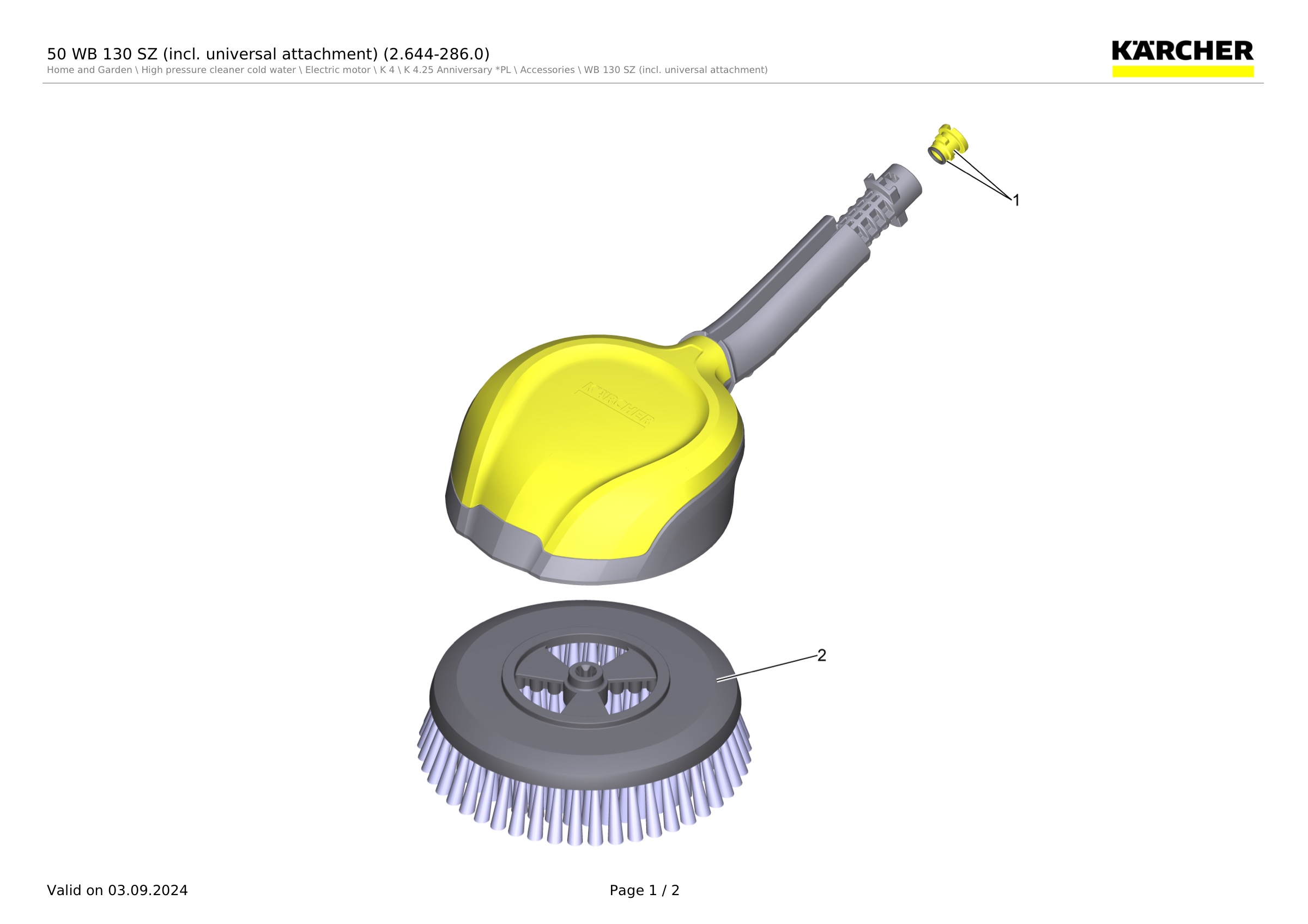50 WB 130 SZ (incl. universal attachment) (2.644-286.0)