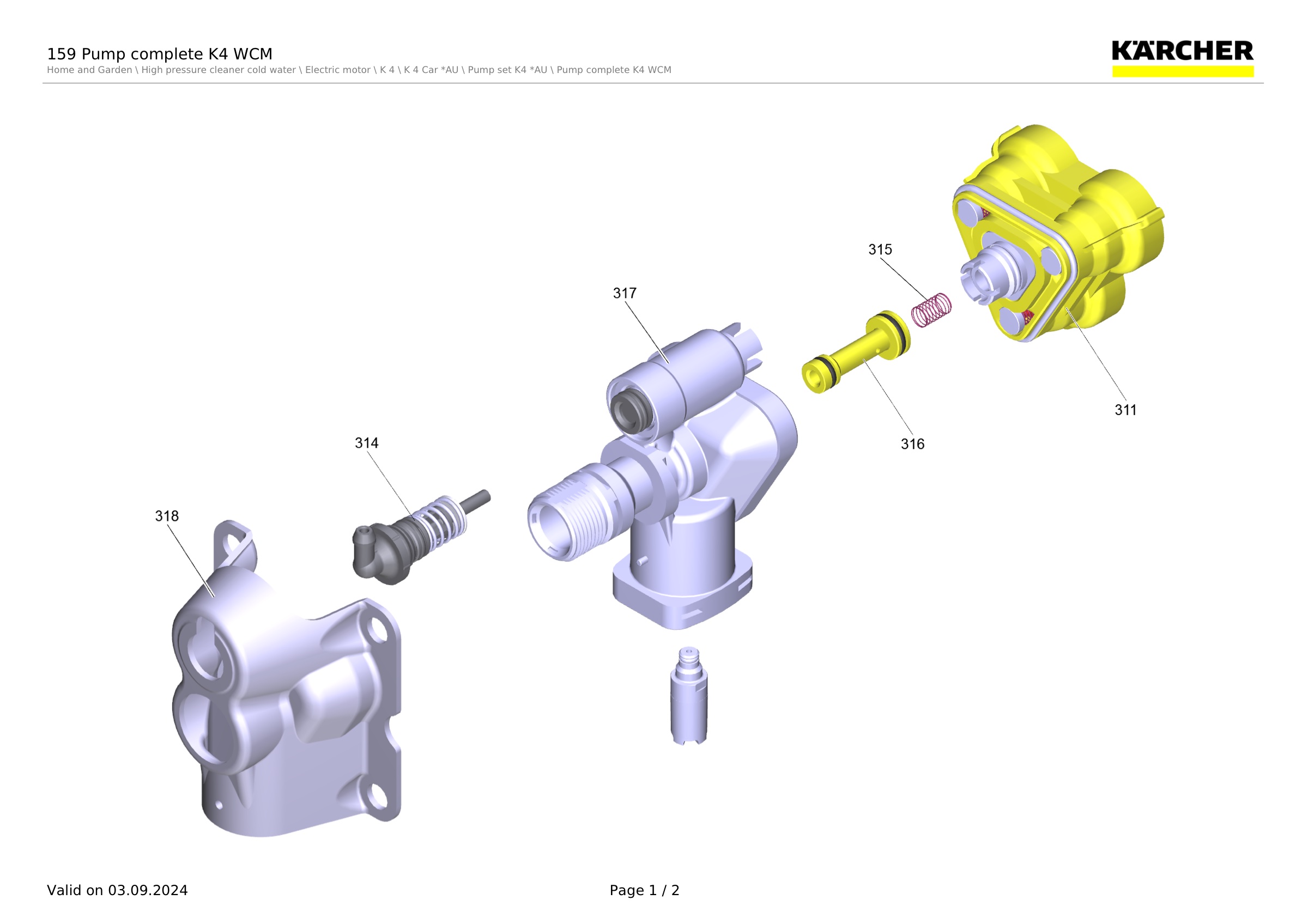 159 Pump complete K4 WCM