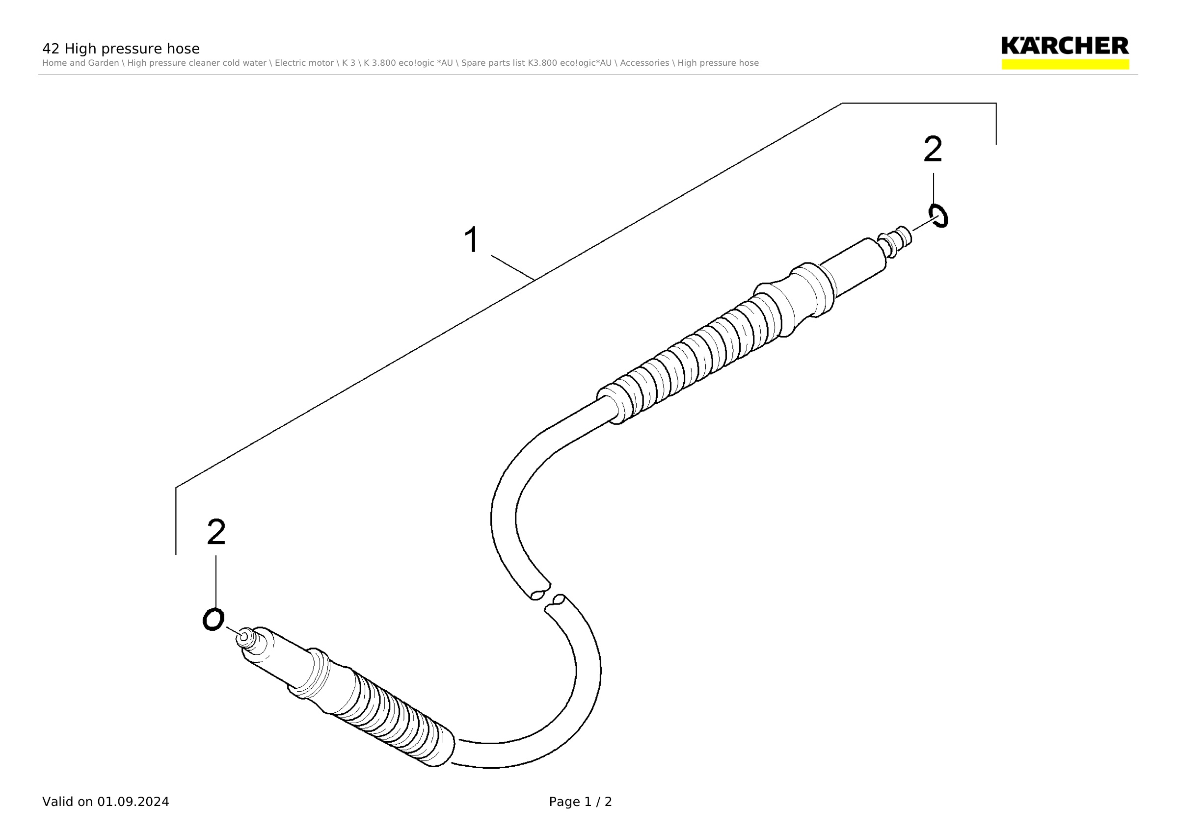 42 High pressure hose