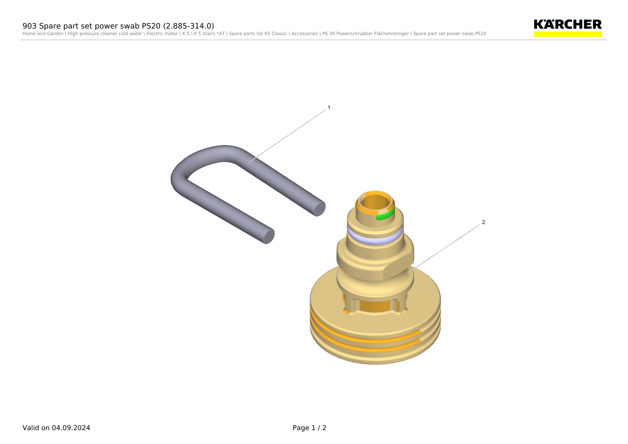 903 Spare part set power swab PS20 (2.885-314.0)