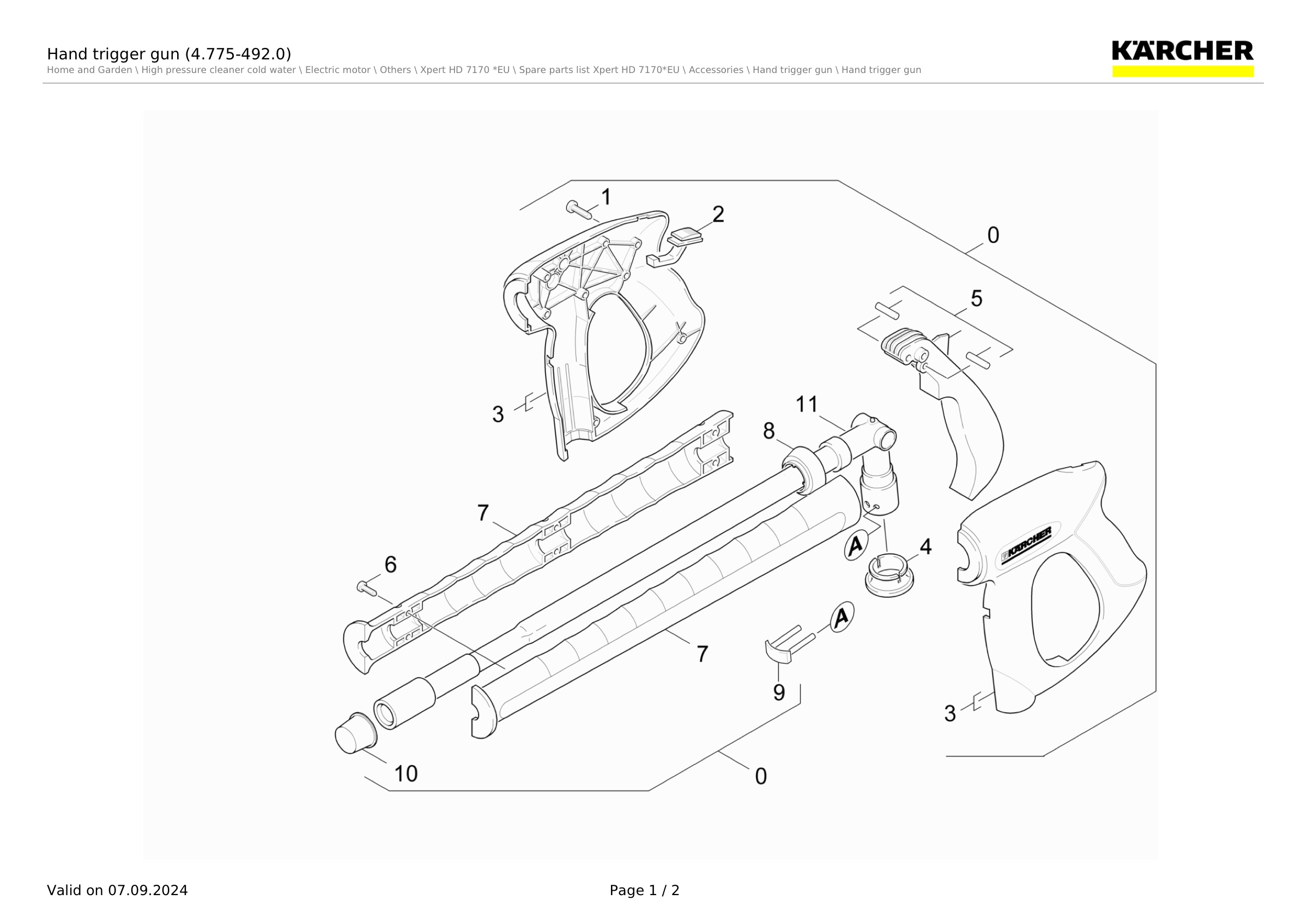 Hand trigger gun (4.775-492.0)