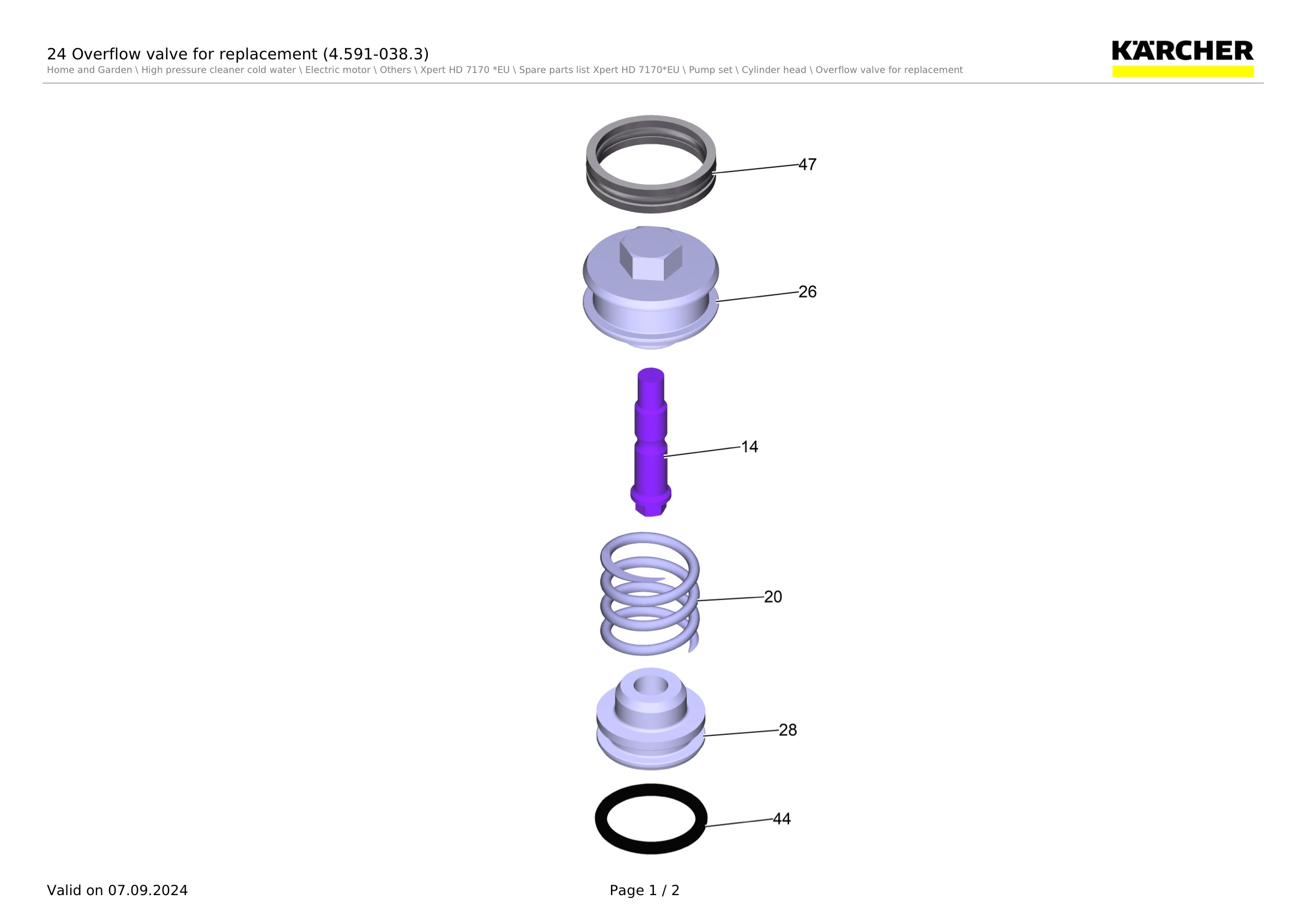 24 Overflow valve for replacement (4.591-038.3)