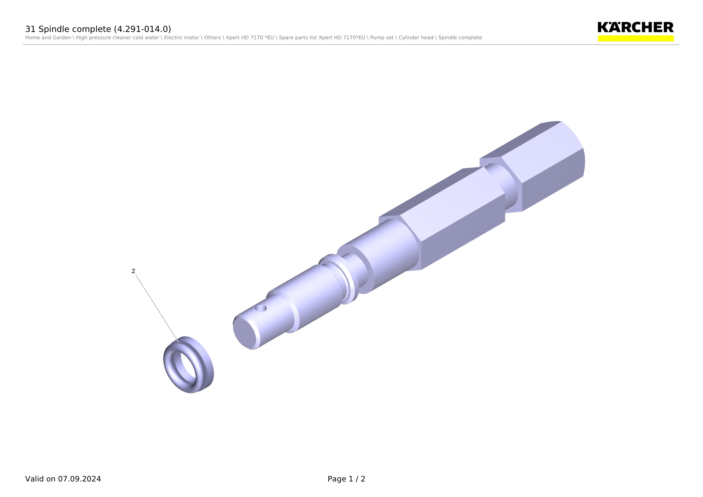 31 Spindle complete (4.291-014.0)