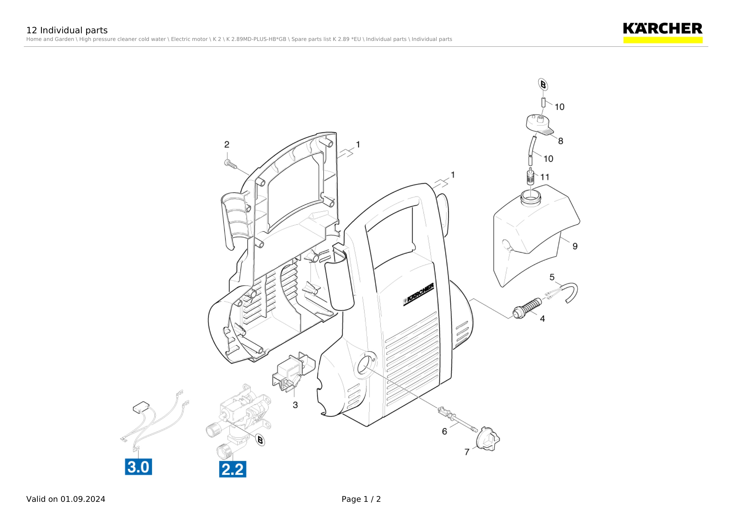 12 Individual parts