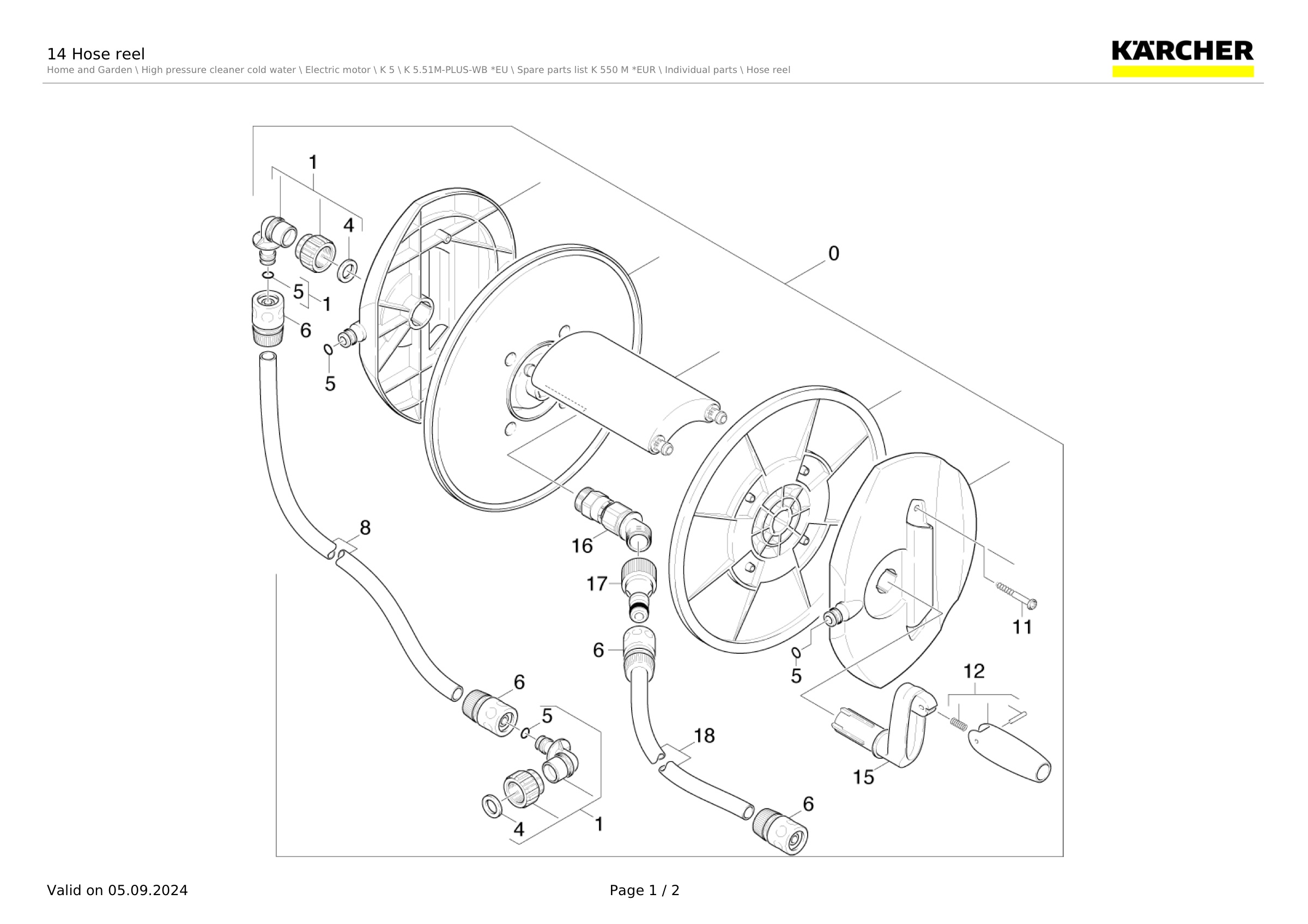 14 Hose reel