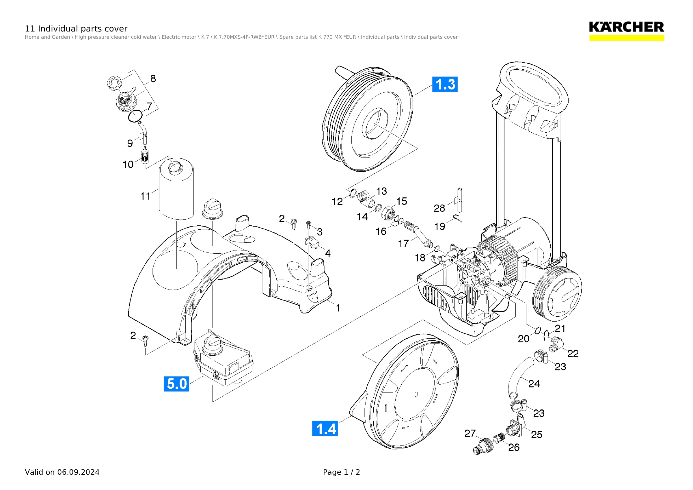 11 Individual parts cover