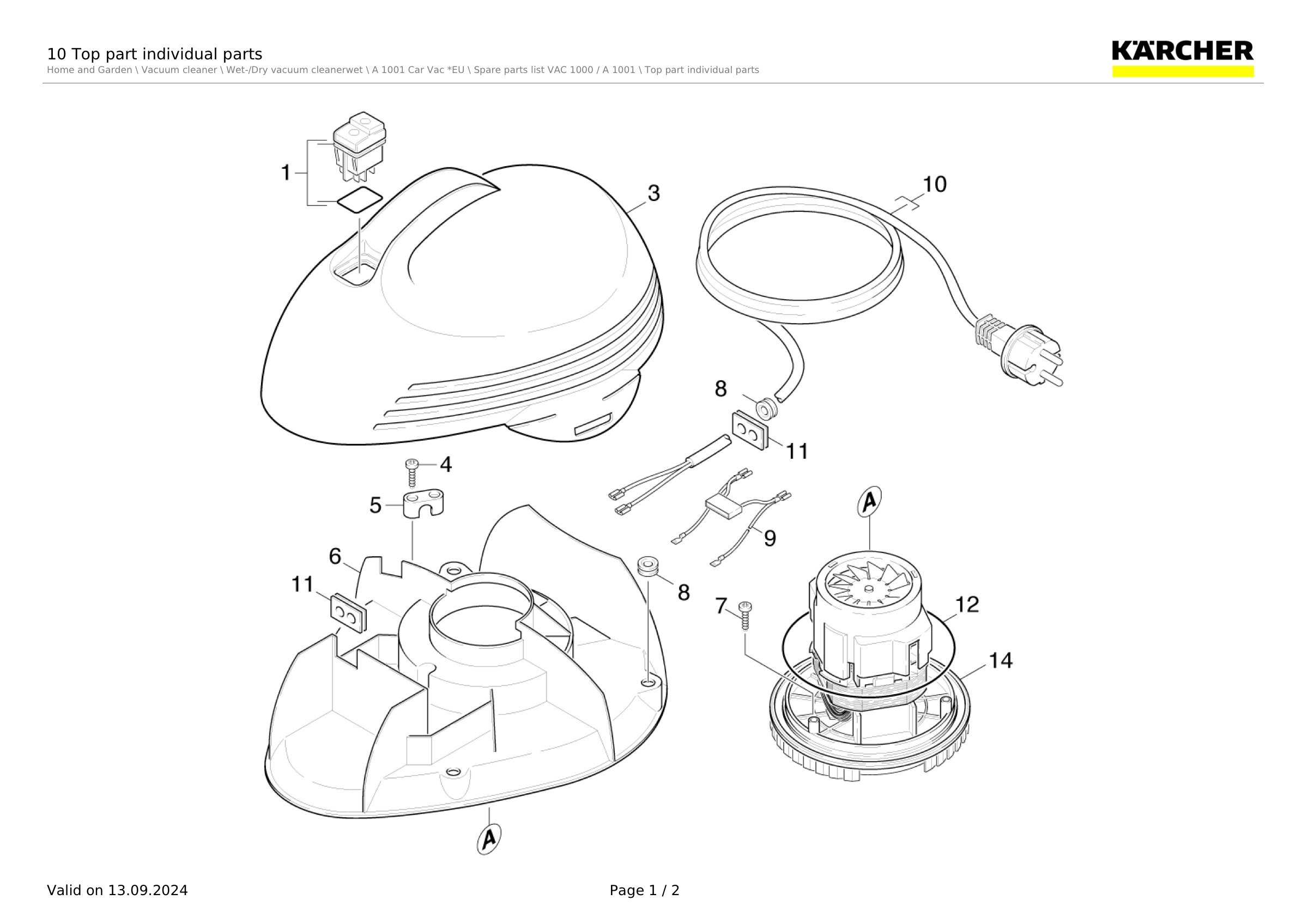 10 Top part individual parts