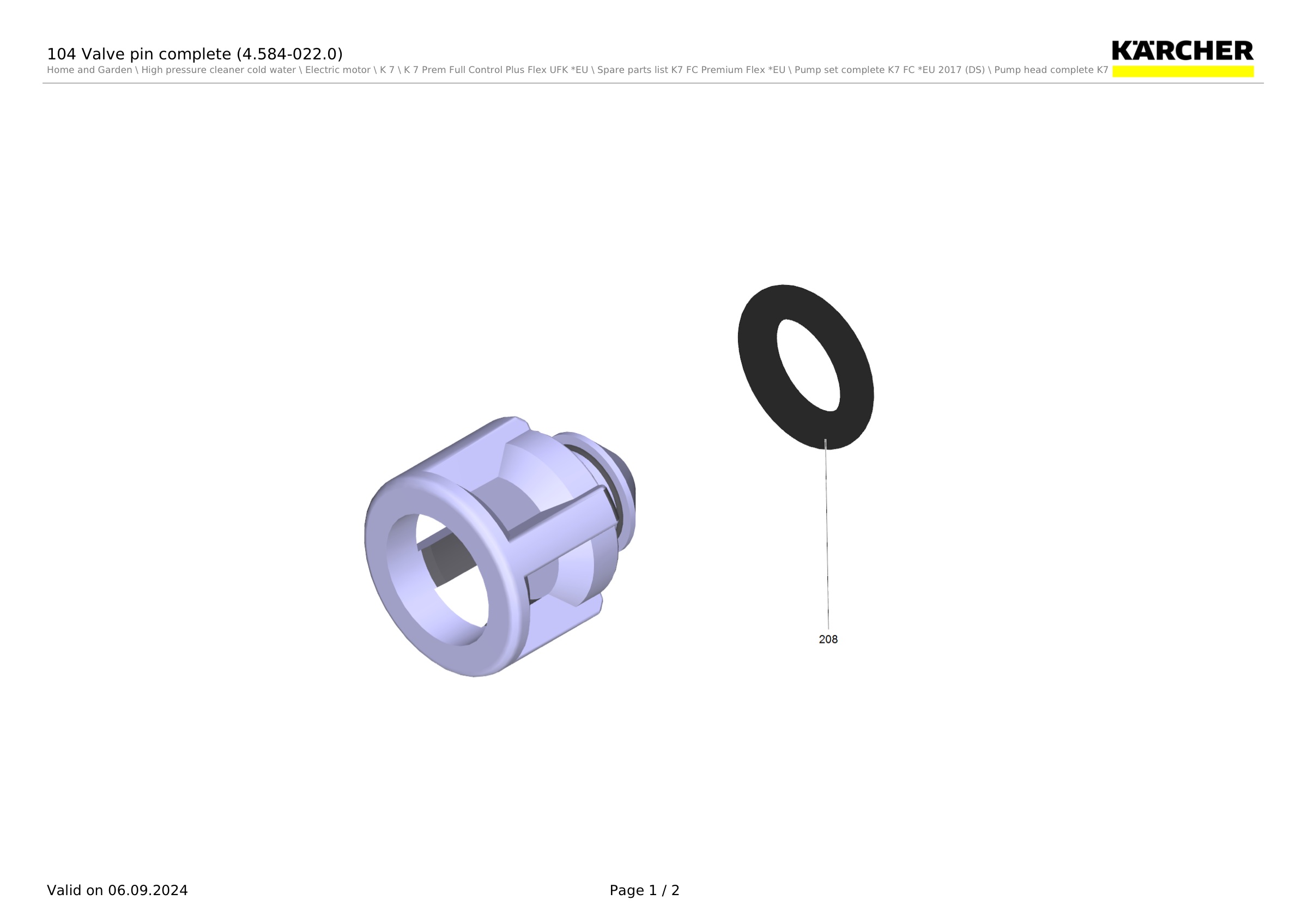 104 Valve pin complete (4.584-022.0)