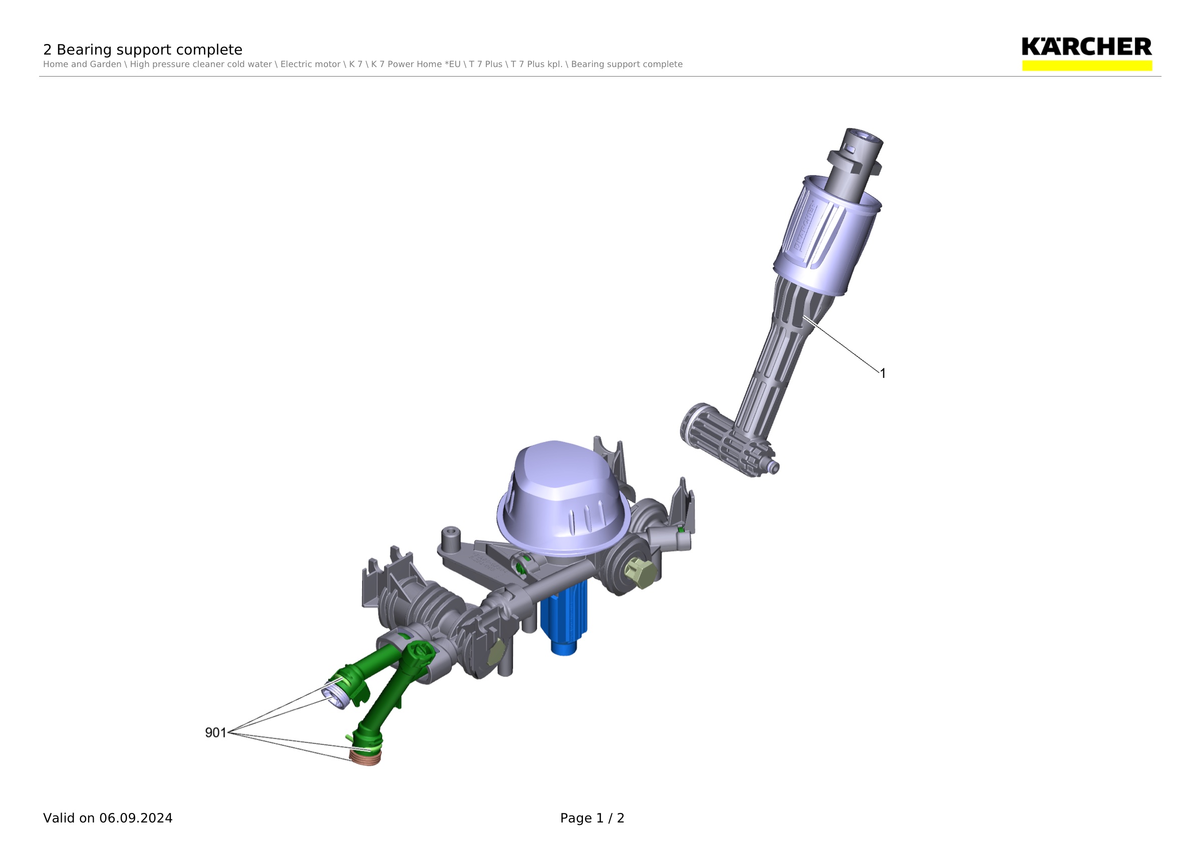 2 Bearing support complete