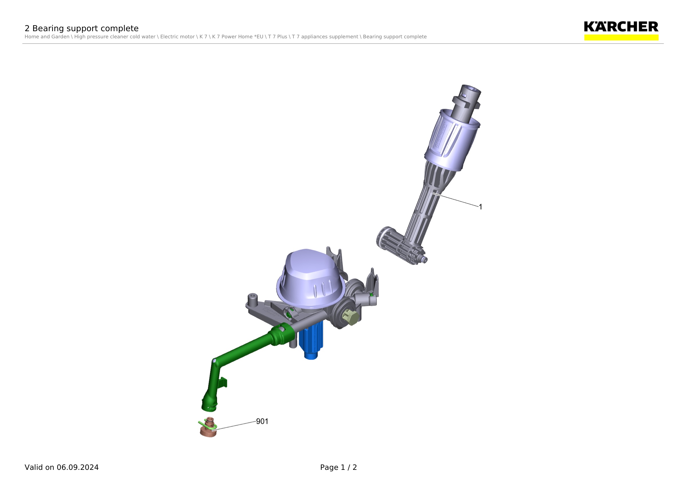 2 Bearing support complete