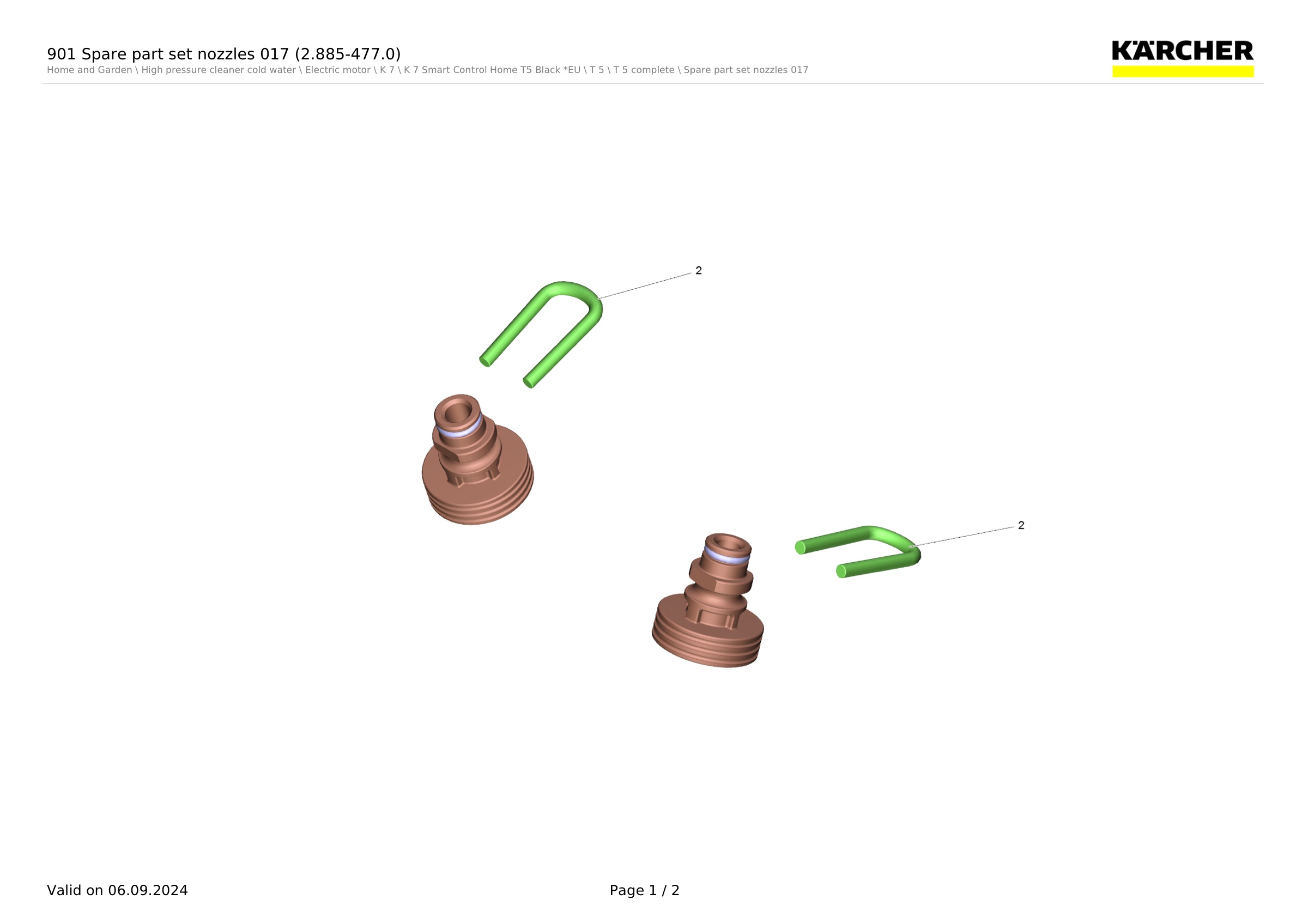 901 Spare part set nozzles 017 (2.885-477.0)