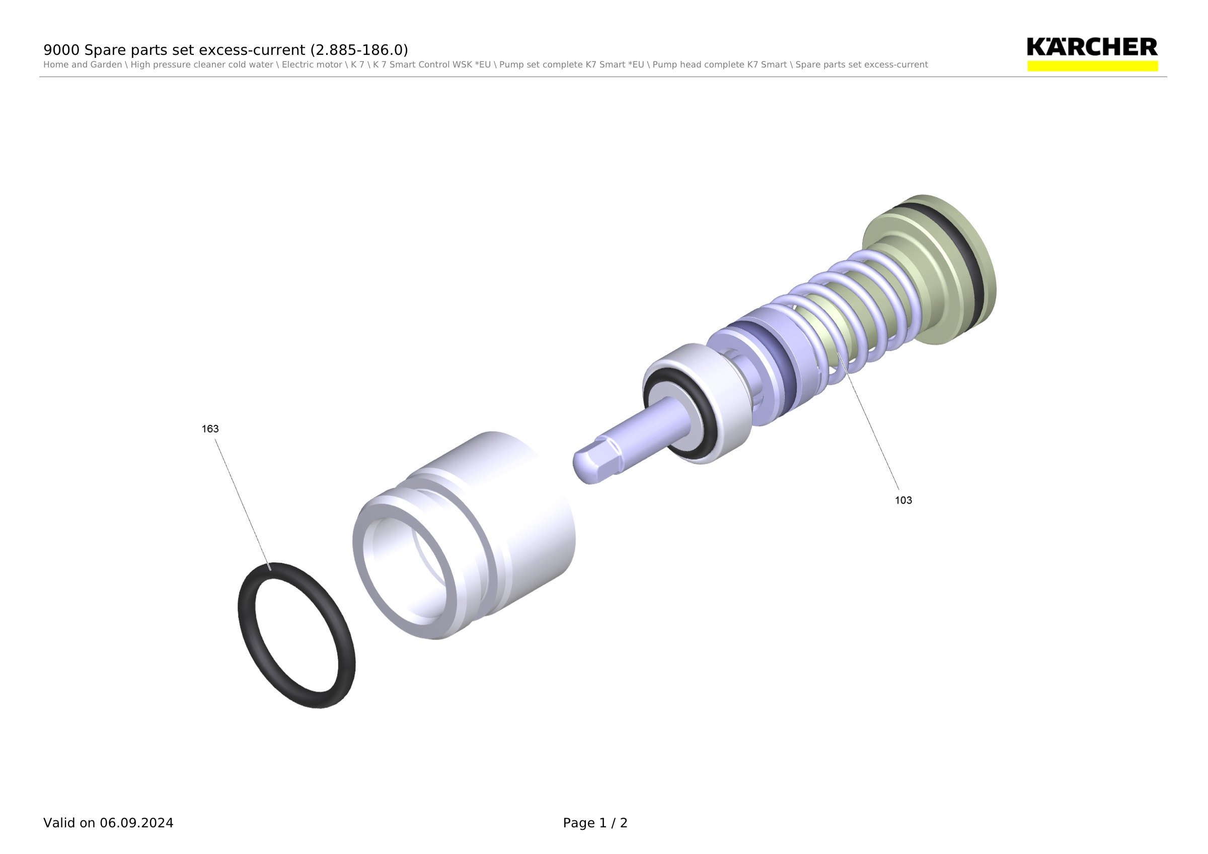 9000 Spare parts set excess-current (2.885-186.0)