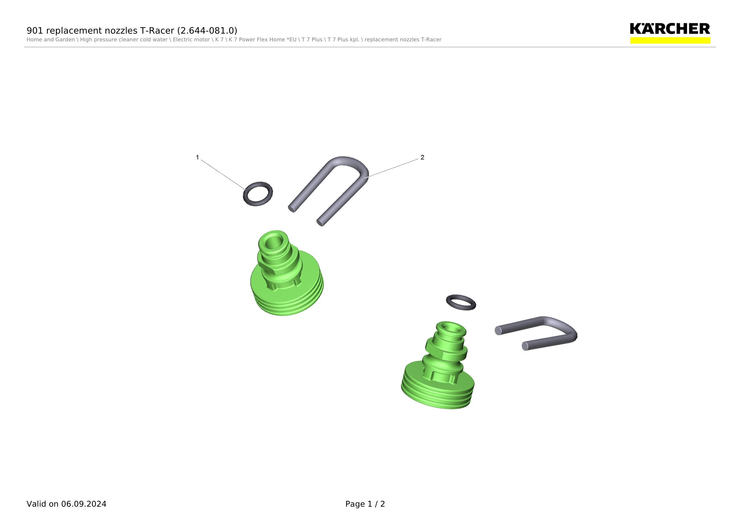 901 replacement nozzles T-Racer (2.644-081.0)