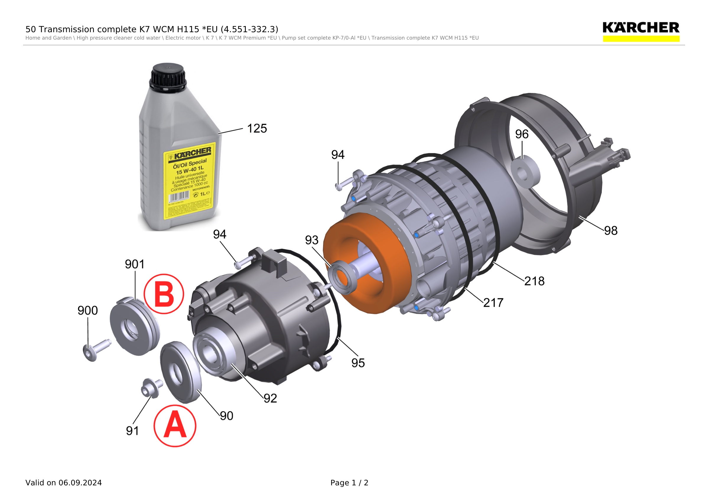 50 Transmission complete K7 WCM H115 *EU (4.551-332.3)