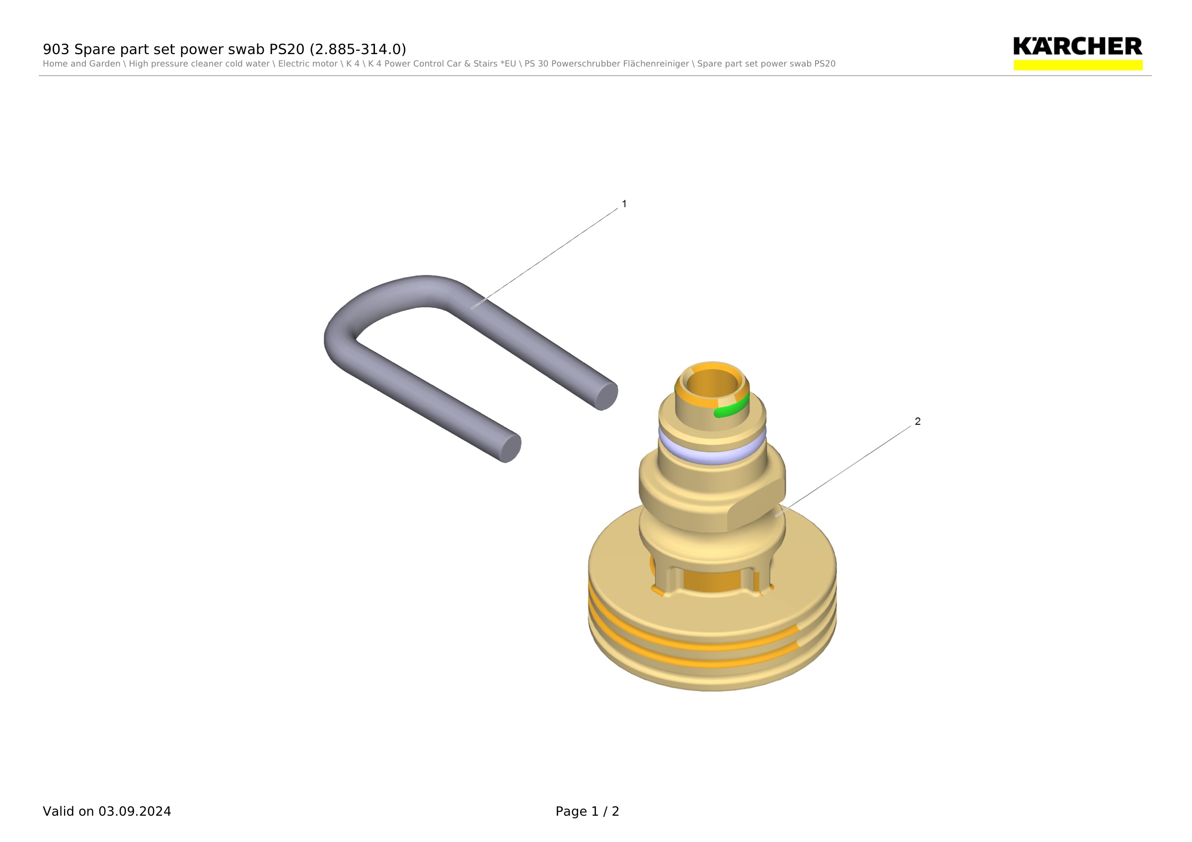 903 Spare part set power swab PS20 (2.885-314.0)