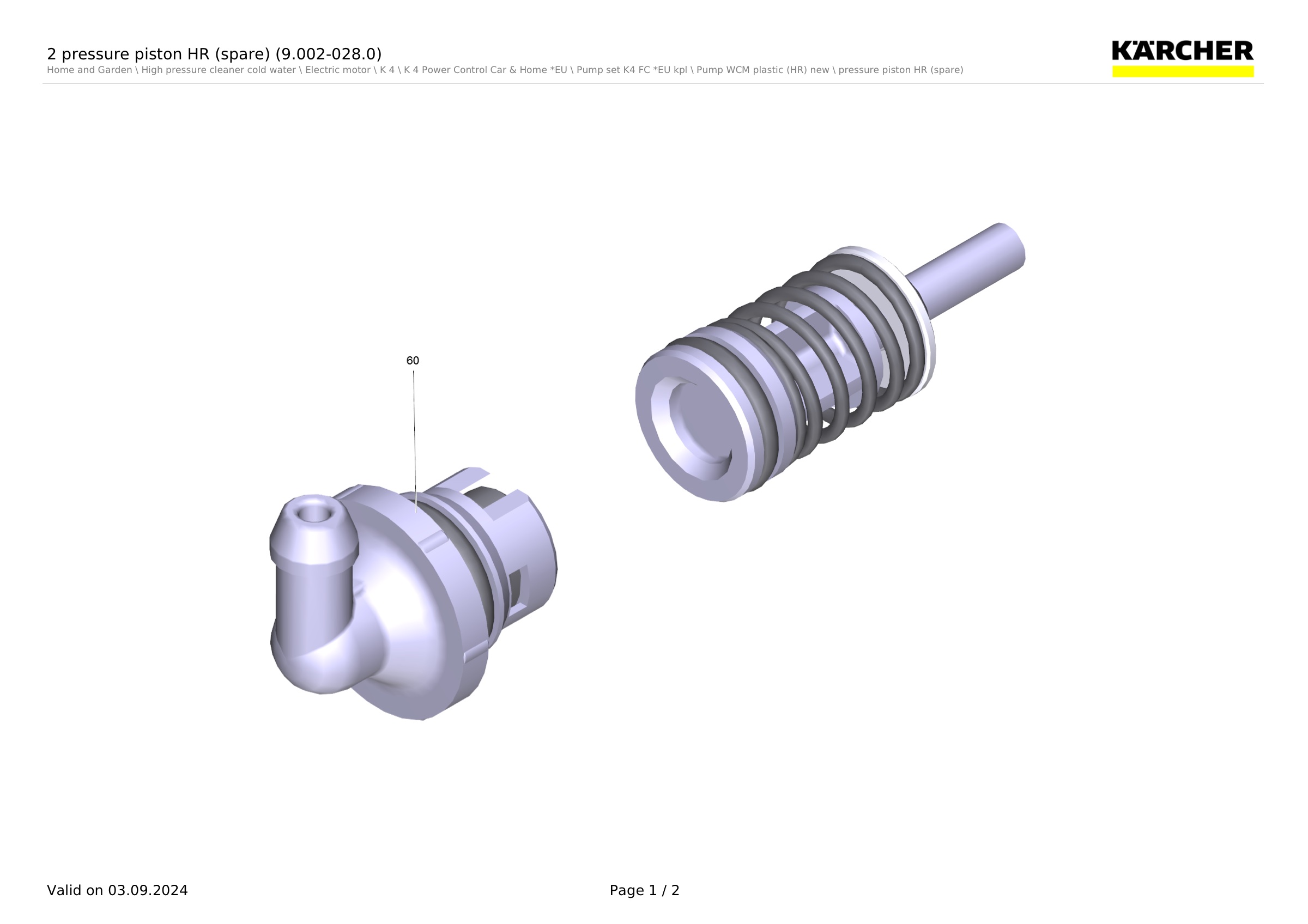 2 pressure piston HR (spare) (9.002-028.0)