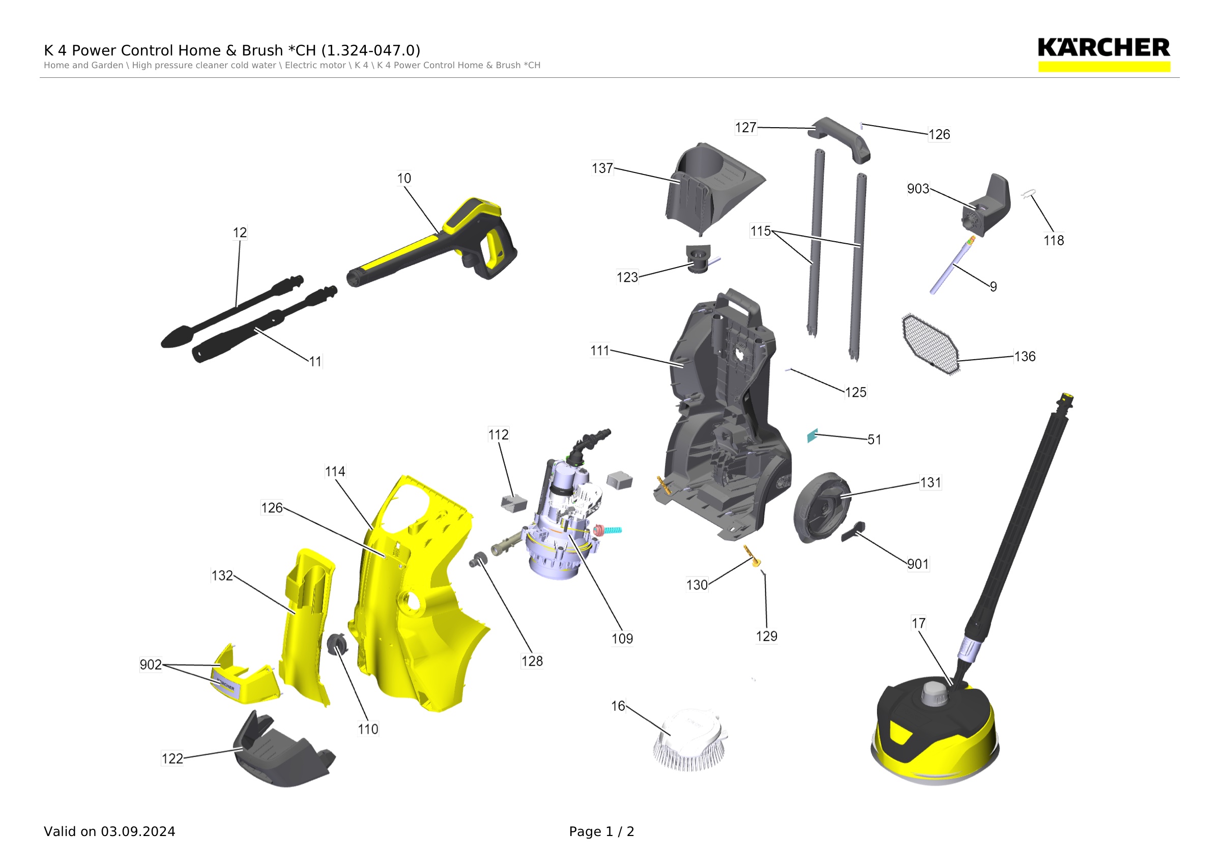 K 4 Power Control Home & Brush *CH (1.324-047.0)