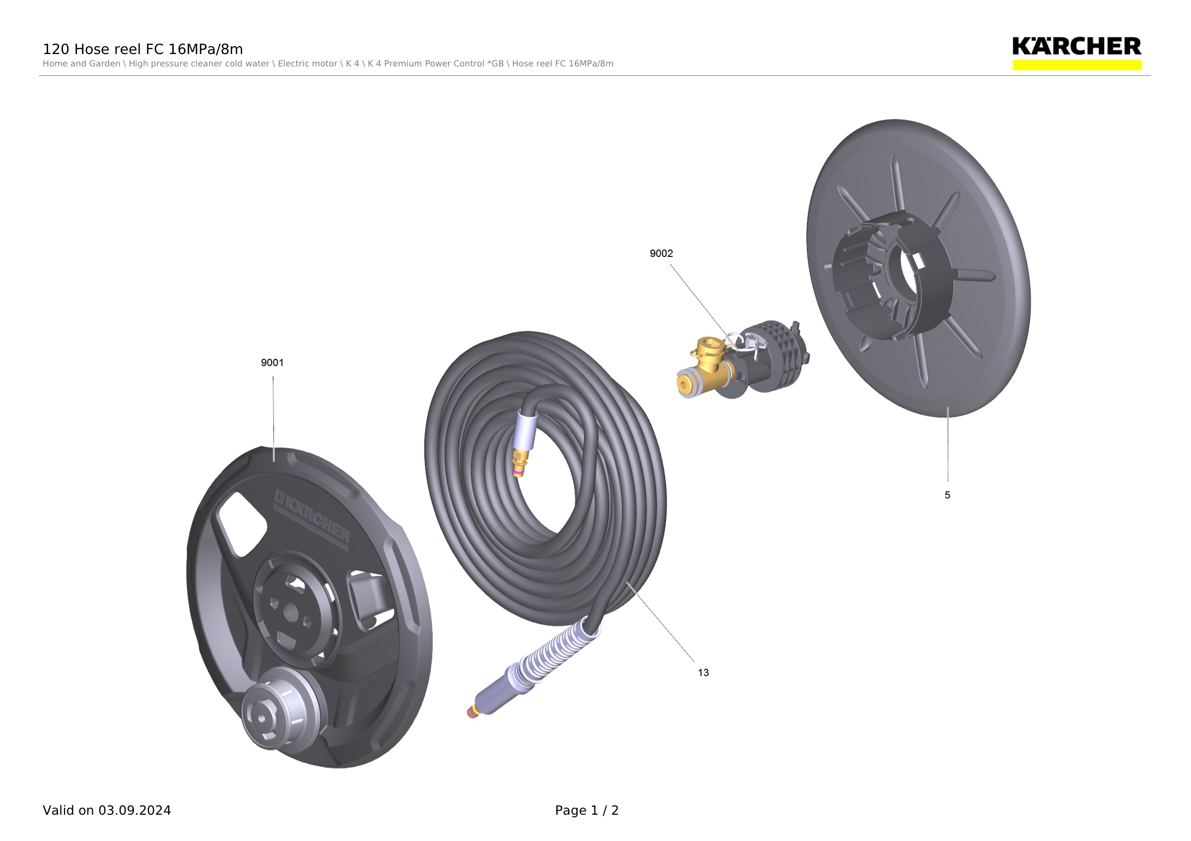 120 Hose reel FC 16MPa/8m