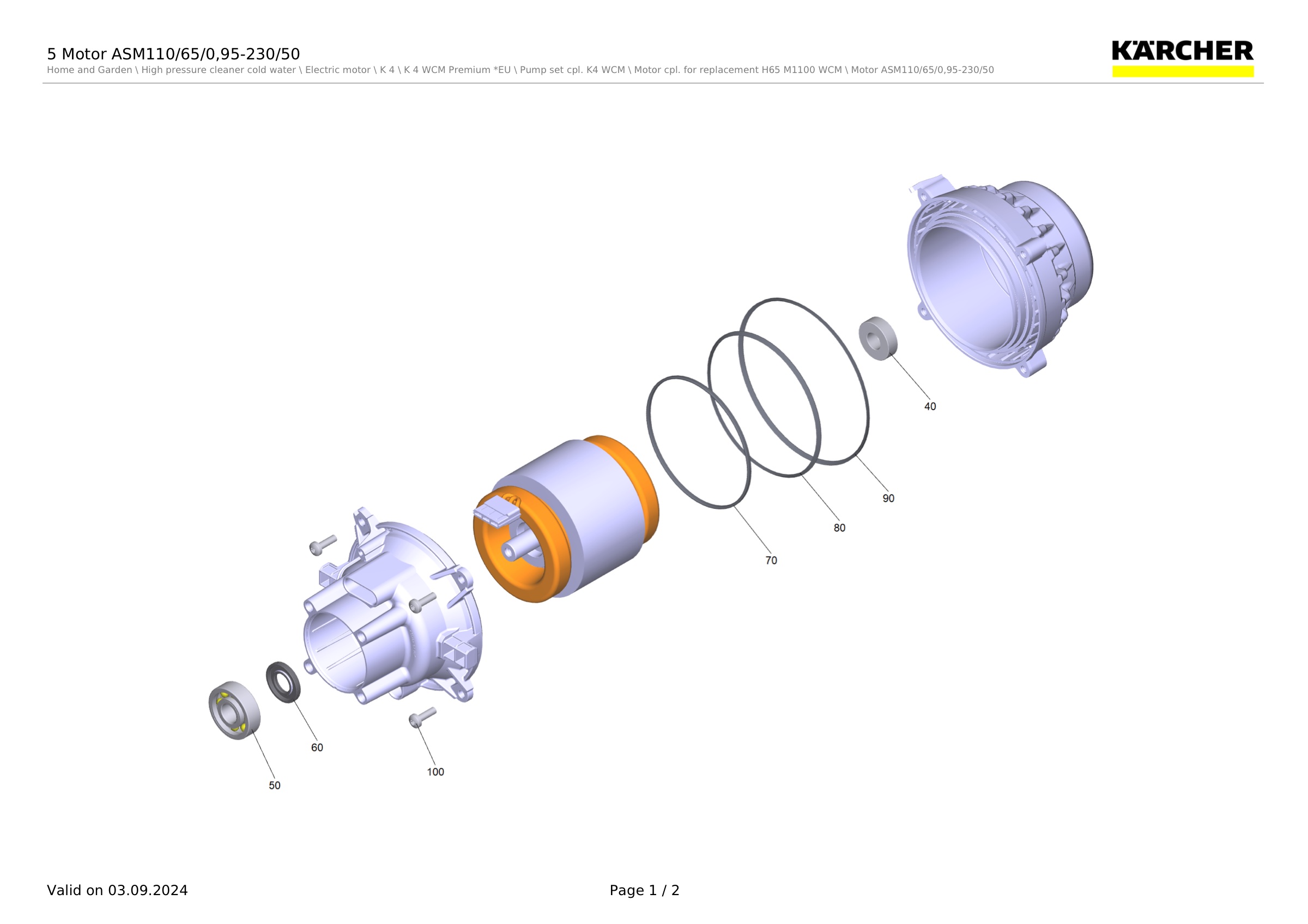 5 Motor ASM110/65/0,95-230/50