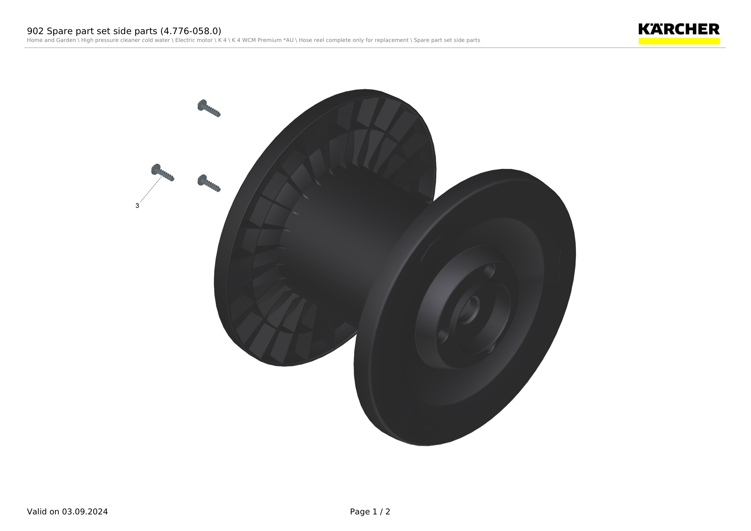 902 Spare part set side parts (4.776-058.0)