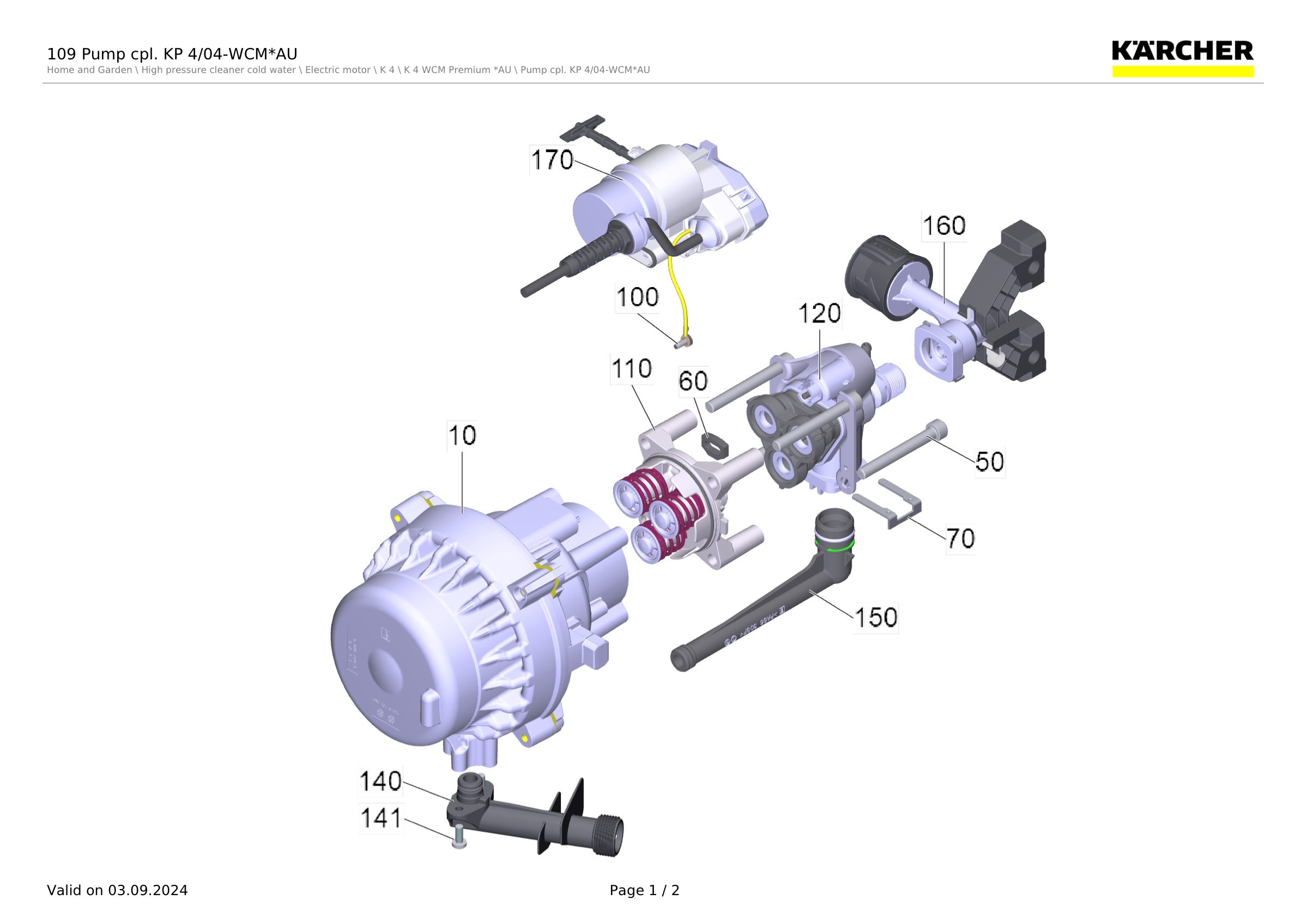 109 Pump cpl. KP 4/04-WCM*AU