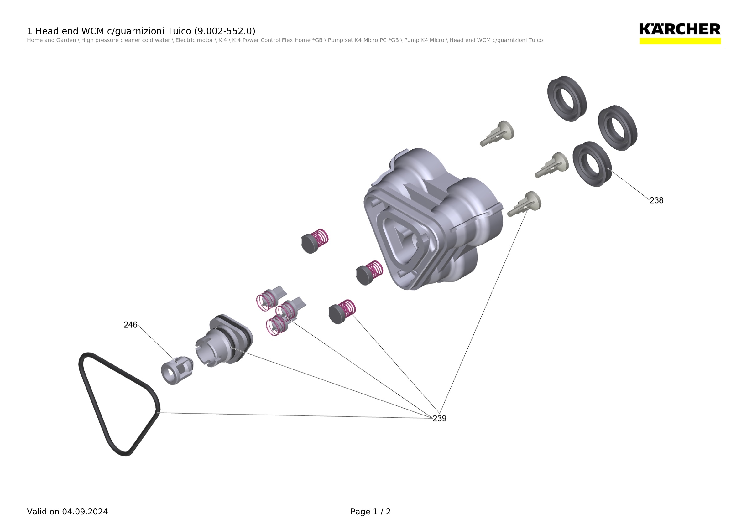 1 Head end WCM c/guarnizioni Tuico (9.002-552.0)