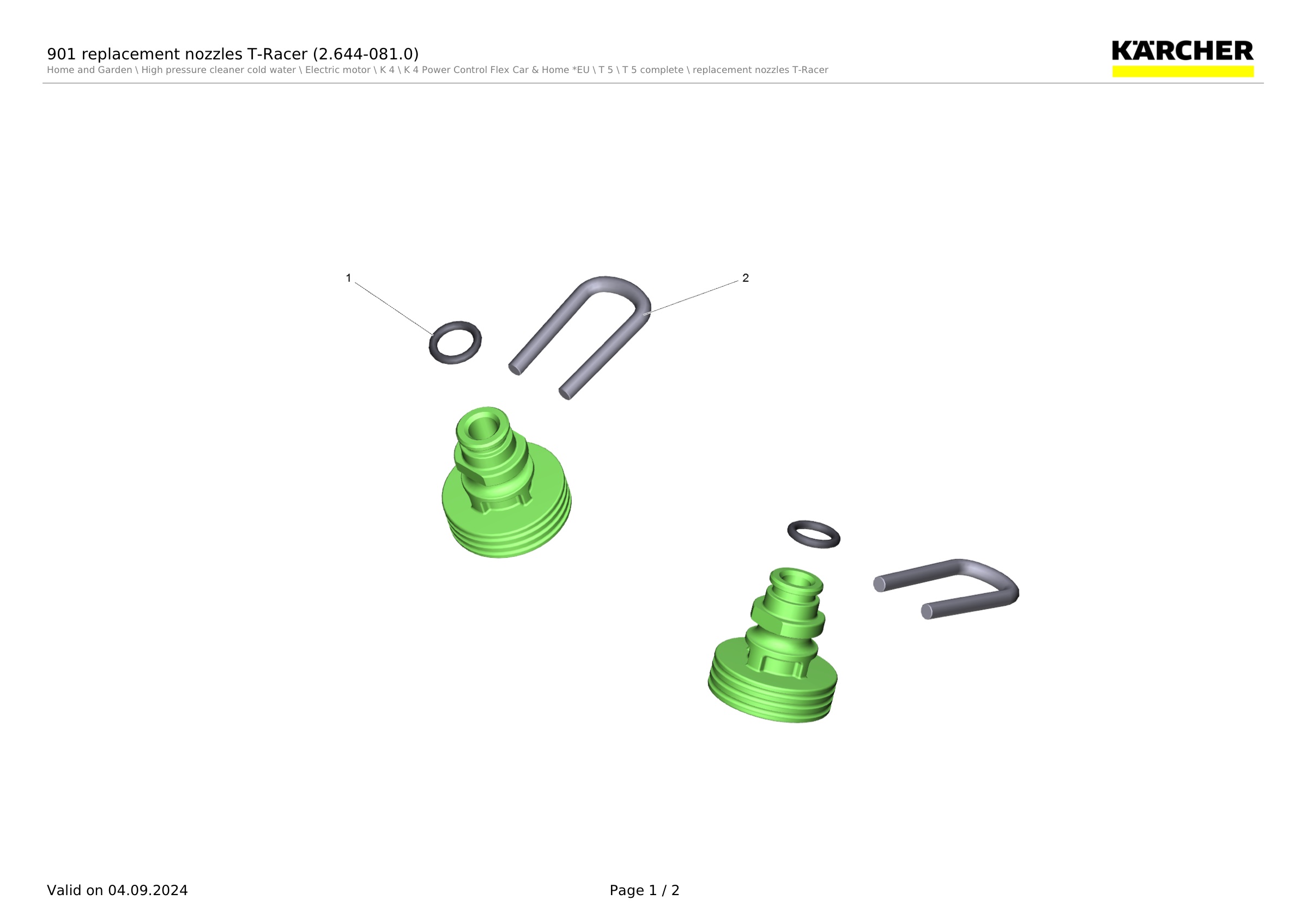 901 replacement nozzles T-Racer (2.644-081.0)