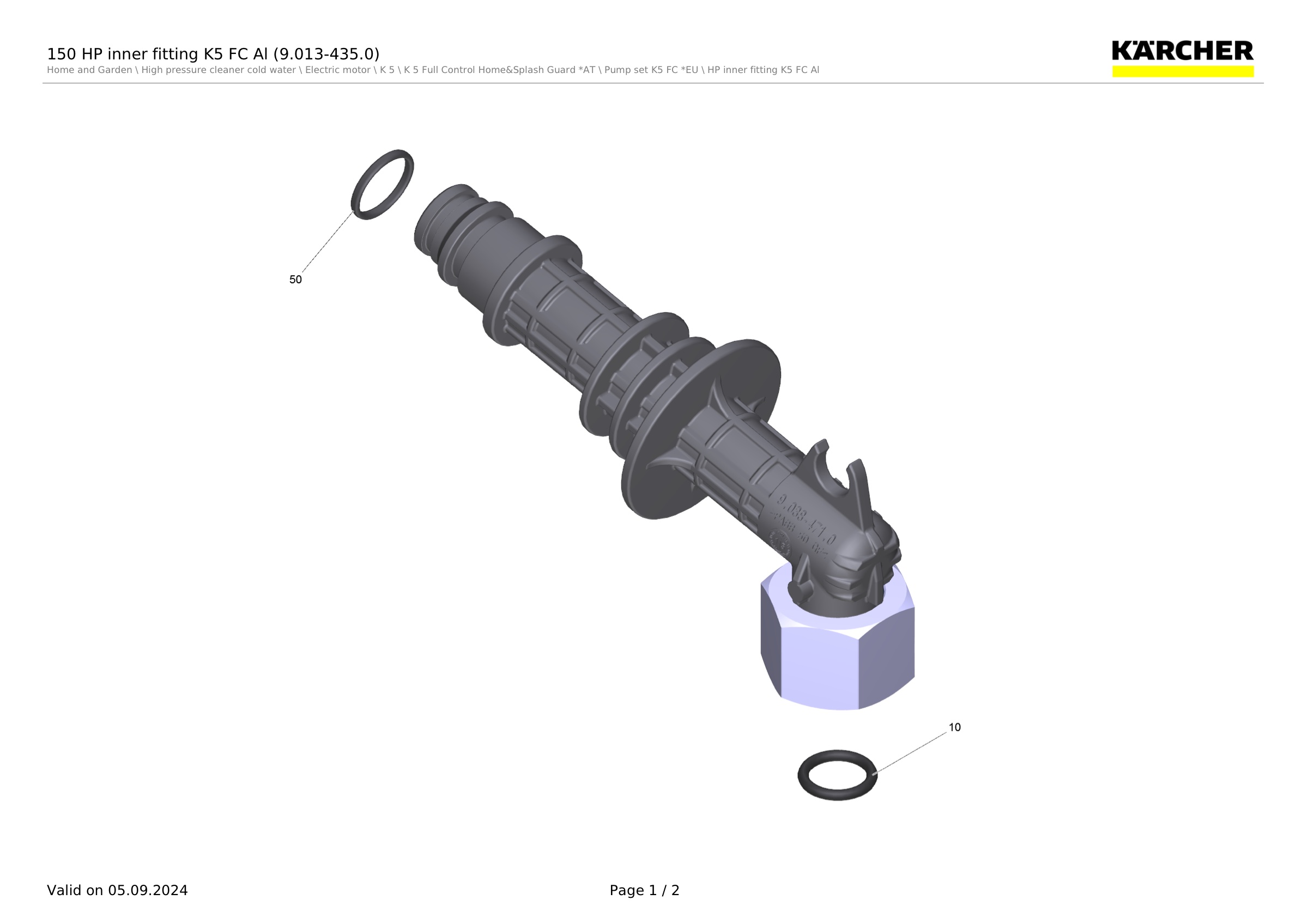150 HP inner fitting K5 FC Al (9.013-435.0)
