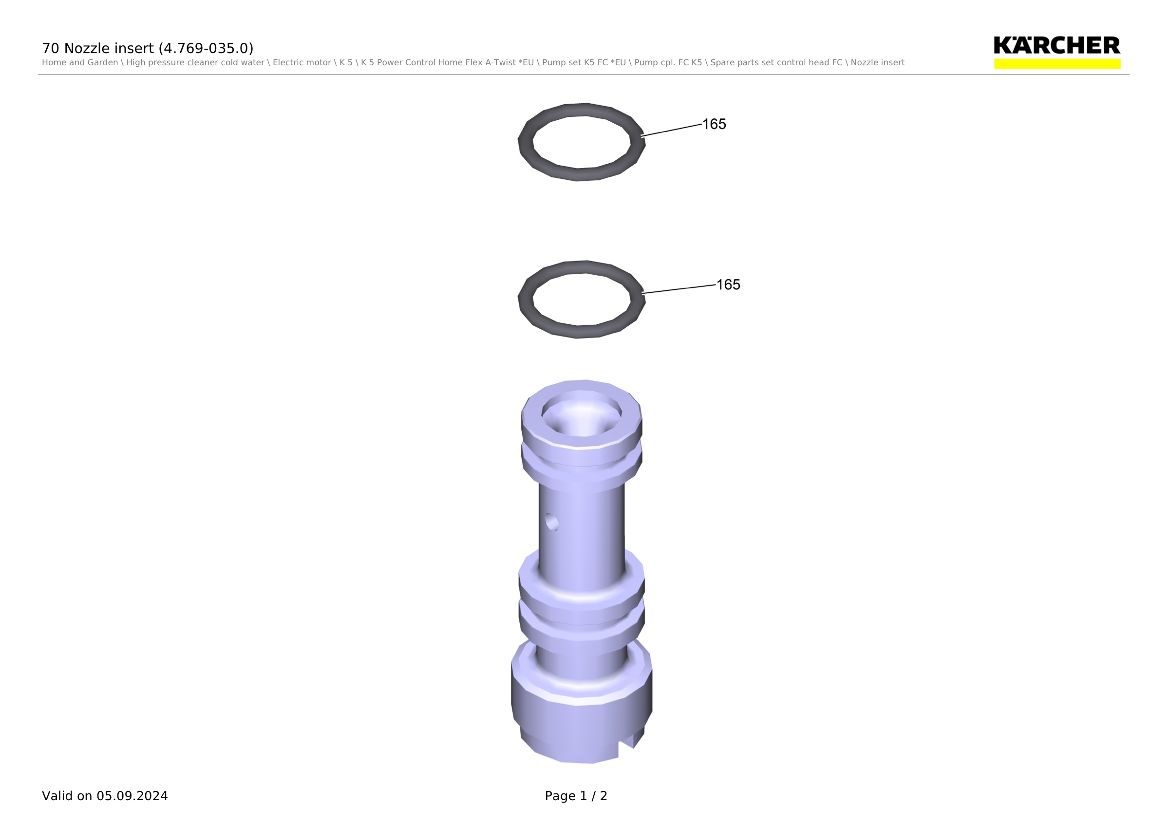 70 Nozzle insert (4.769-035.0)