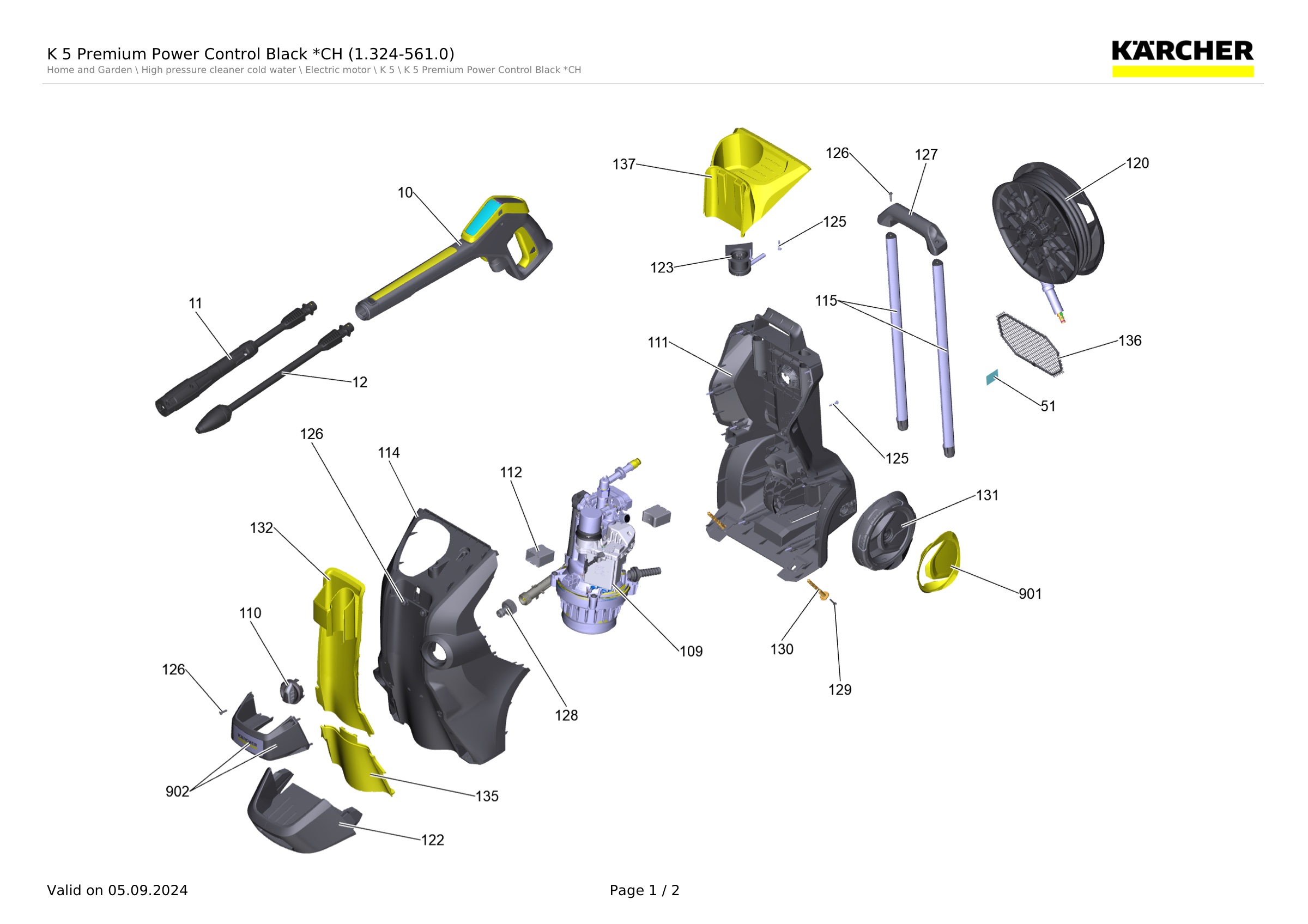 K 5 Premium Power Control Black *CH (1.324-561.0)