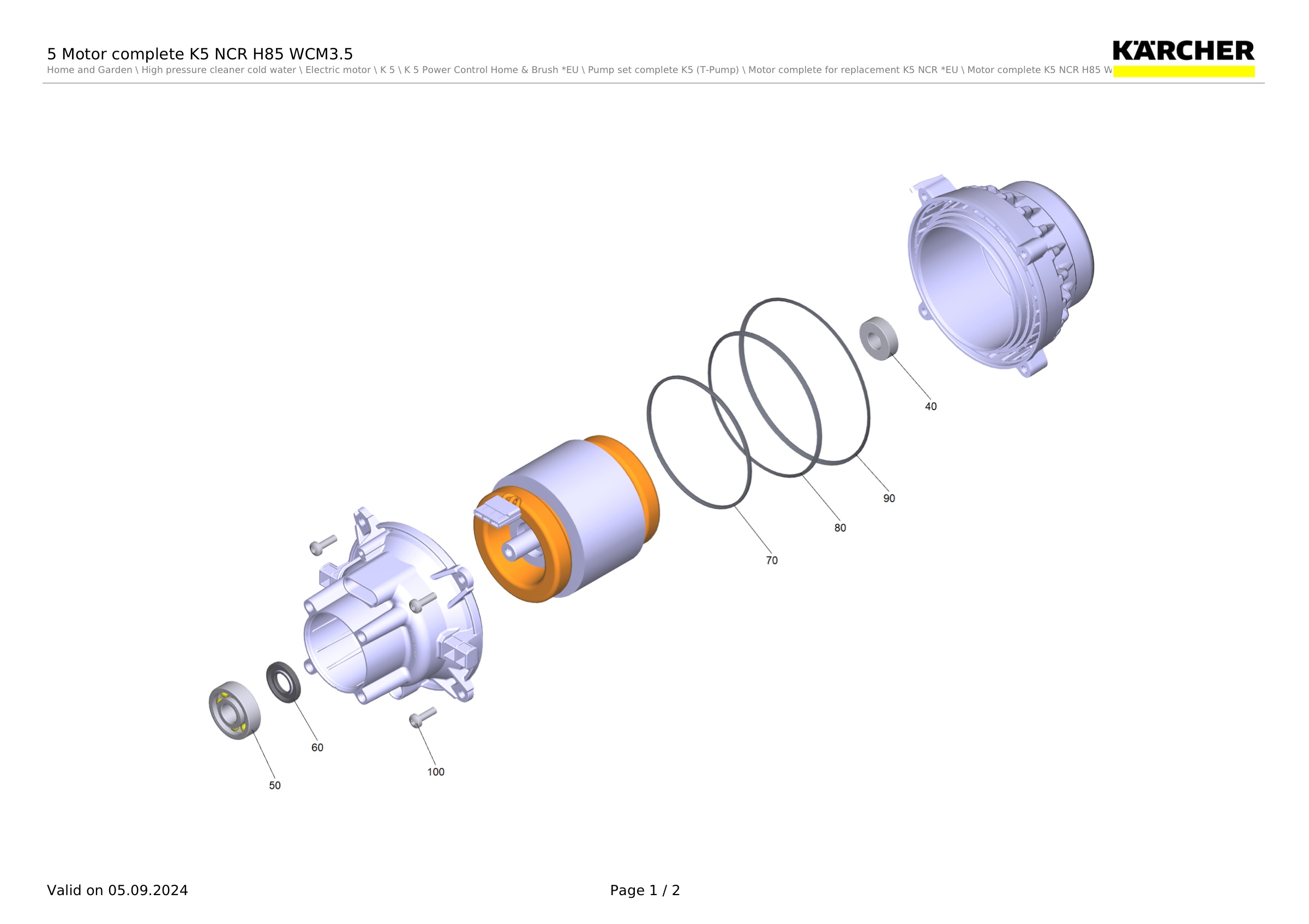 5 Motor complete K5 NCR H85 WCM3.5