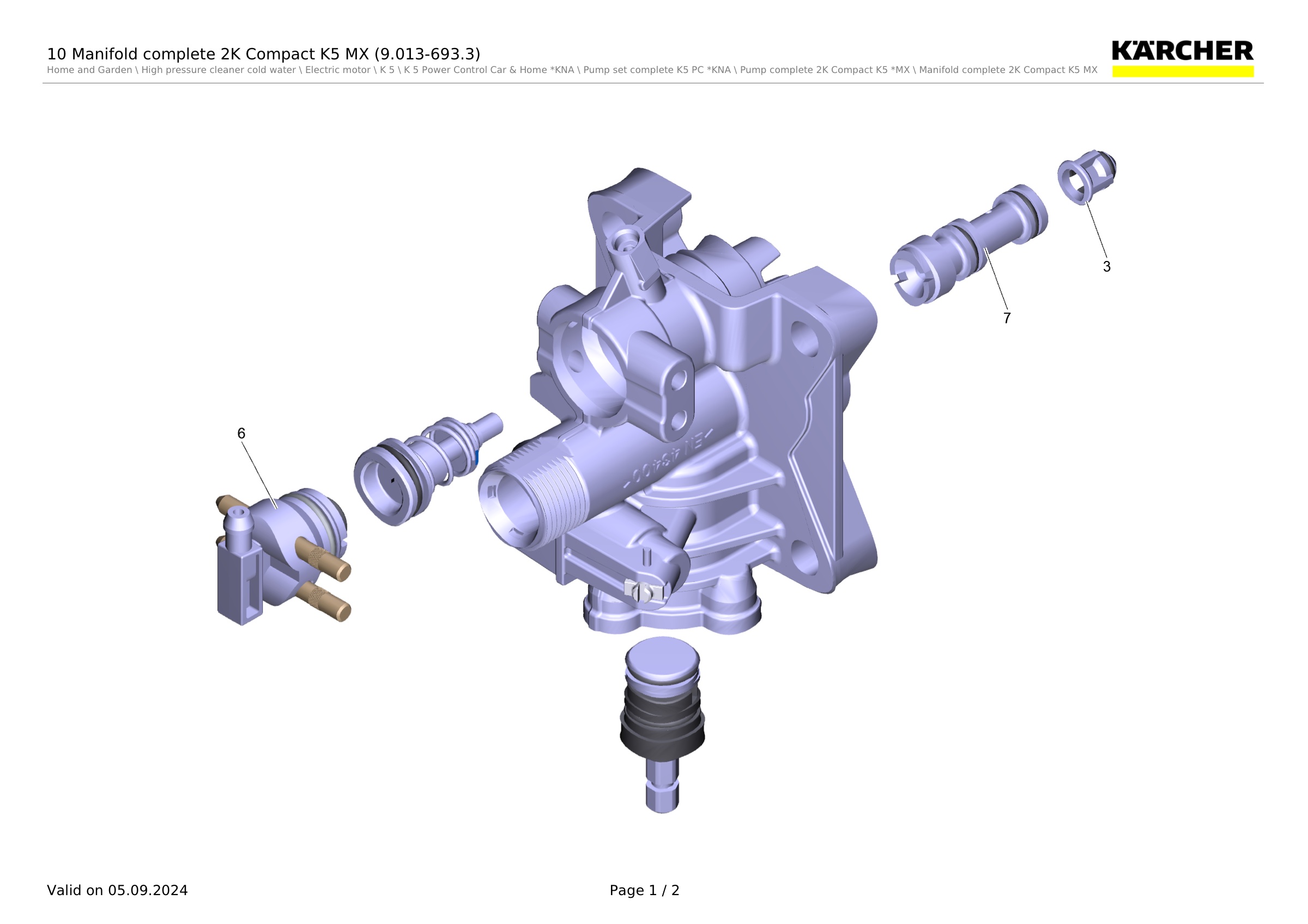 10 Manifold complete 2K Compact K5 MX (9.013-693.3)