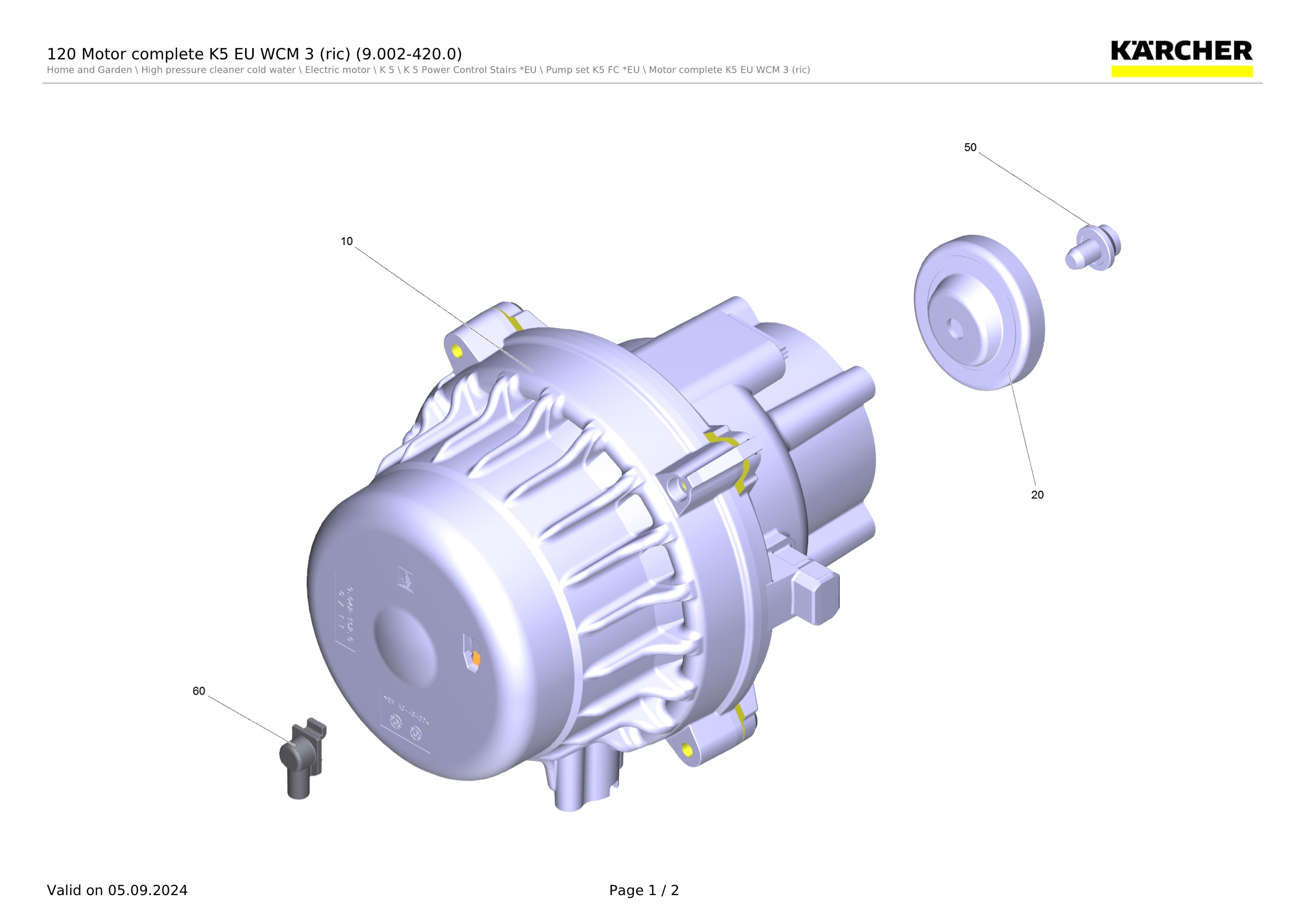 120 Motor complete K5 EU WCM 3 (ric) (9.002-420.0)