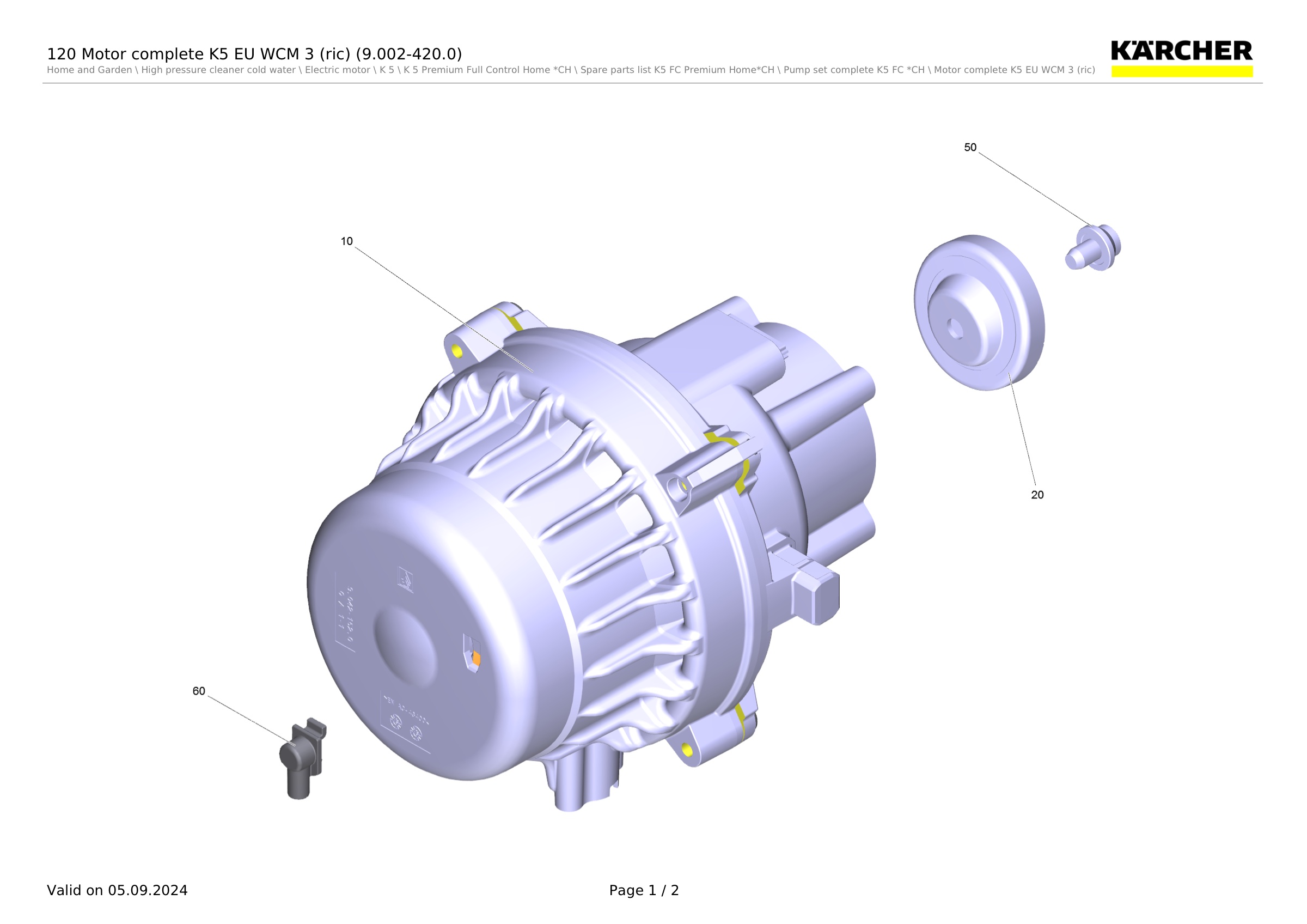 120 Motor complete K5 EU WCM 3 (ric) (9.002-420.0)