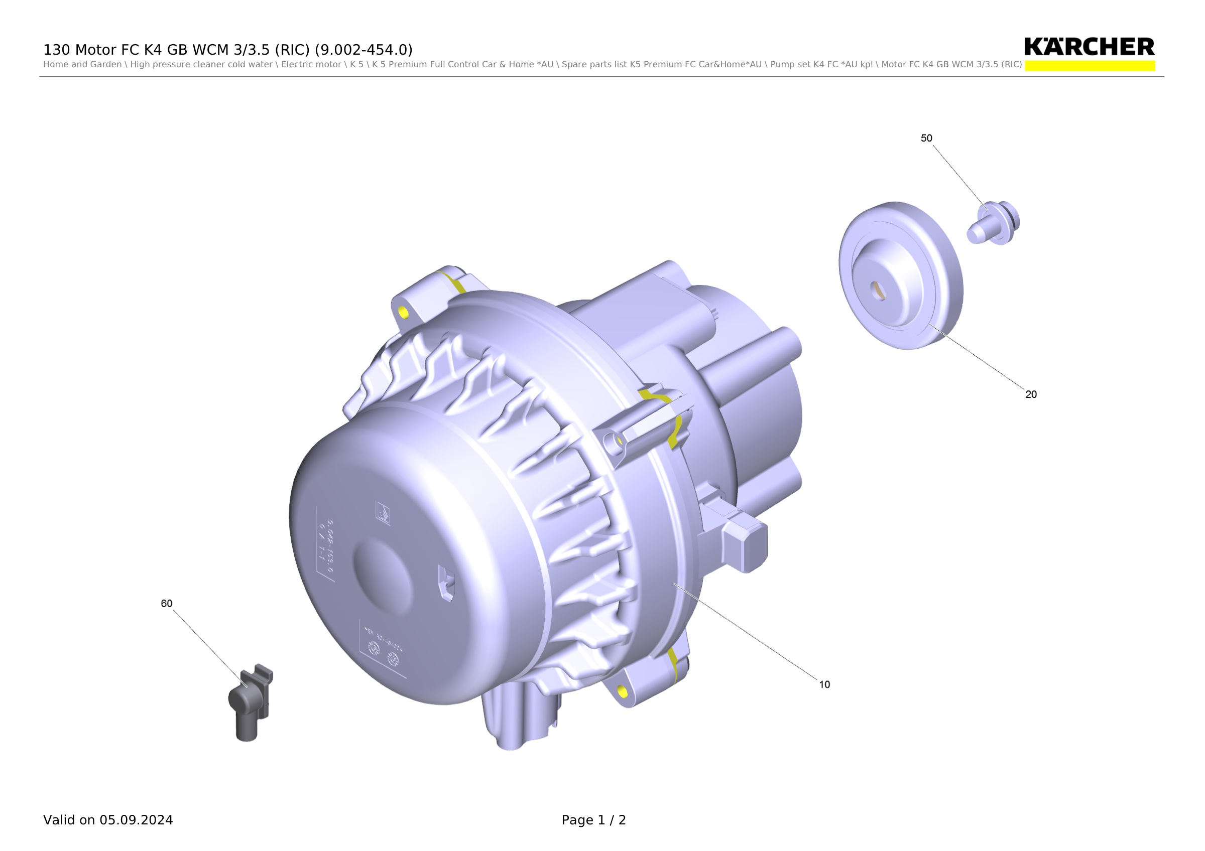 130 Motor FC K4 GB WCM 3/3.5 (RIC) (9.002-454.0)