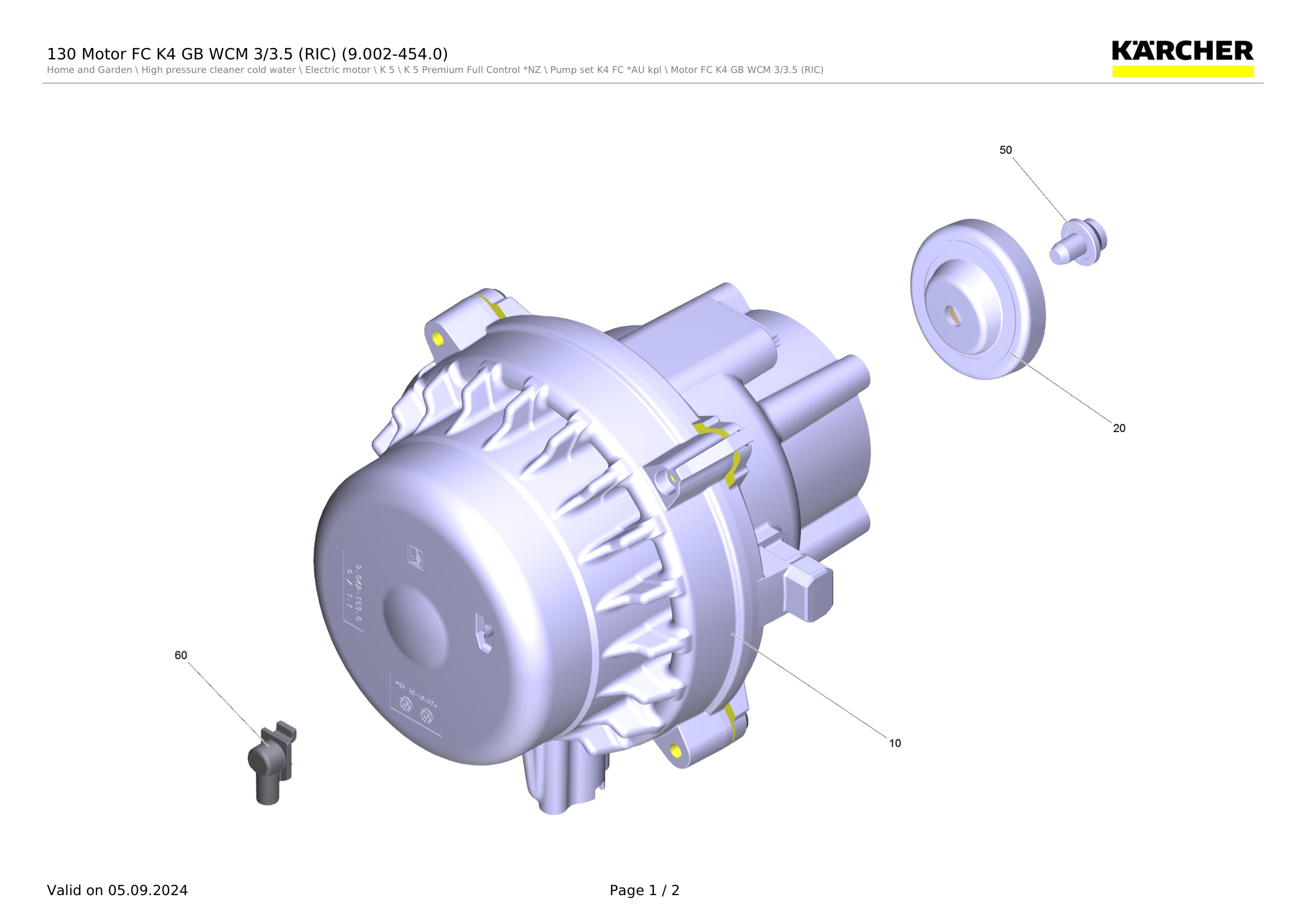 130 Motor FC K4 GB WCM 3/3.5 (RIC) (9.002-454.0)