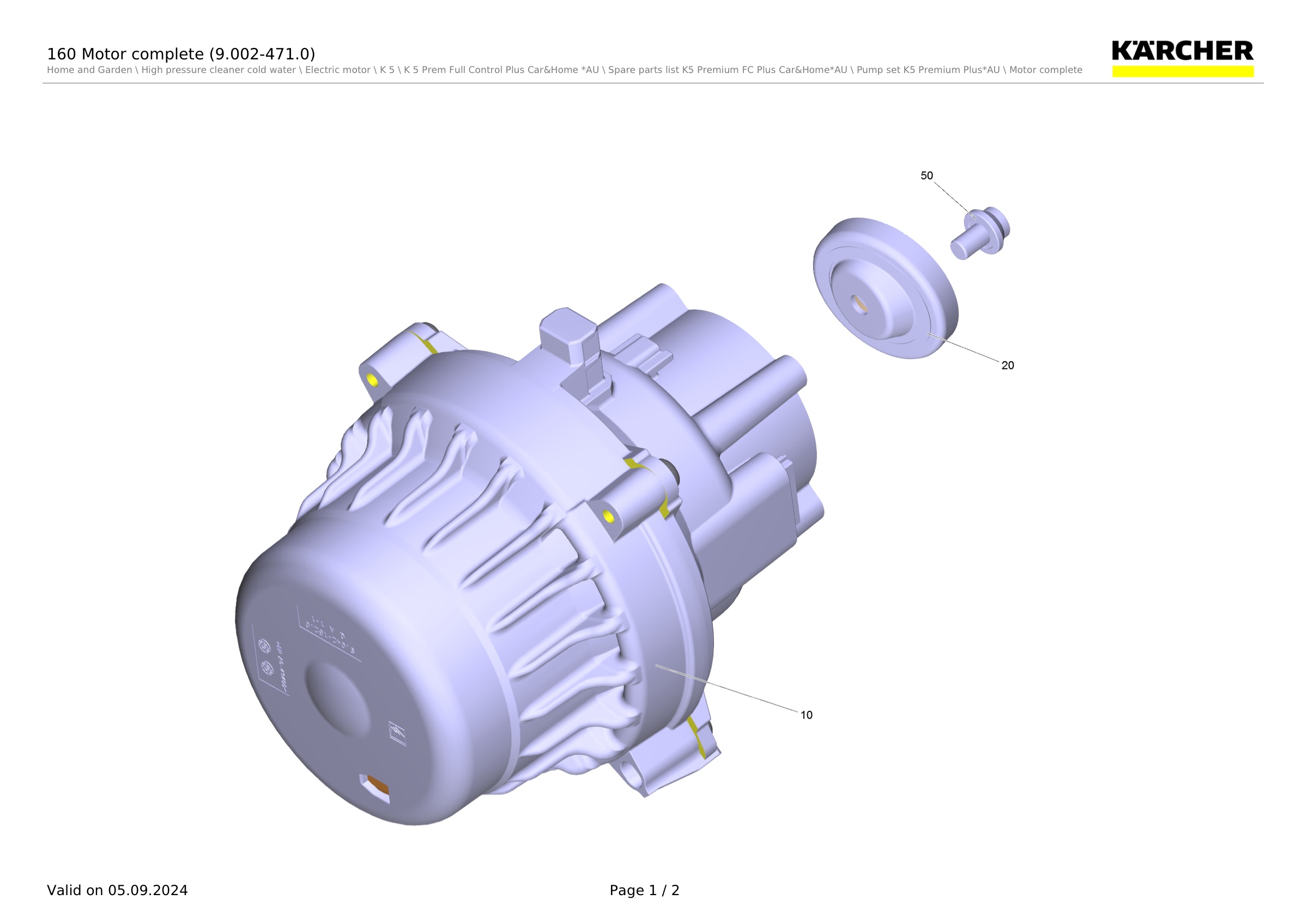 160 Motor complete (9.002-471.0)