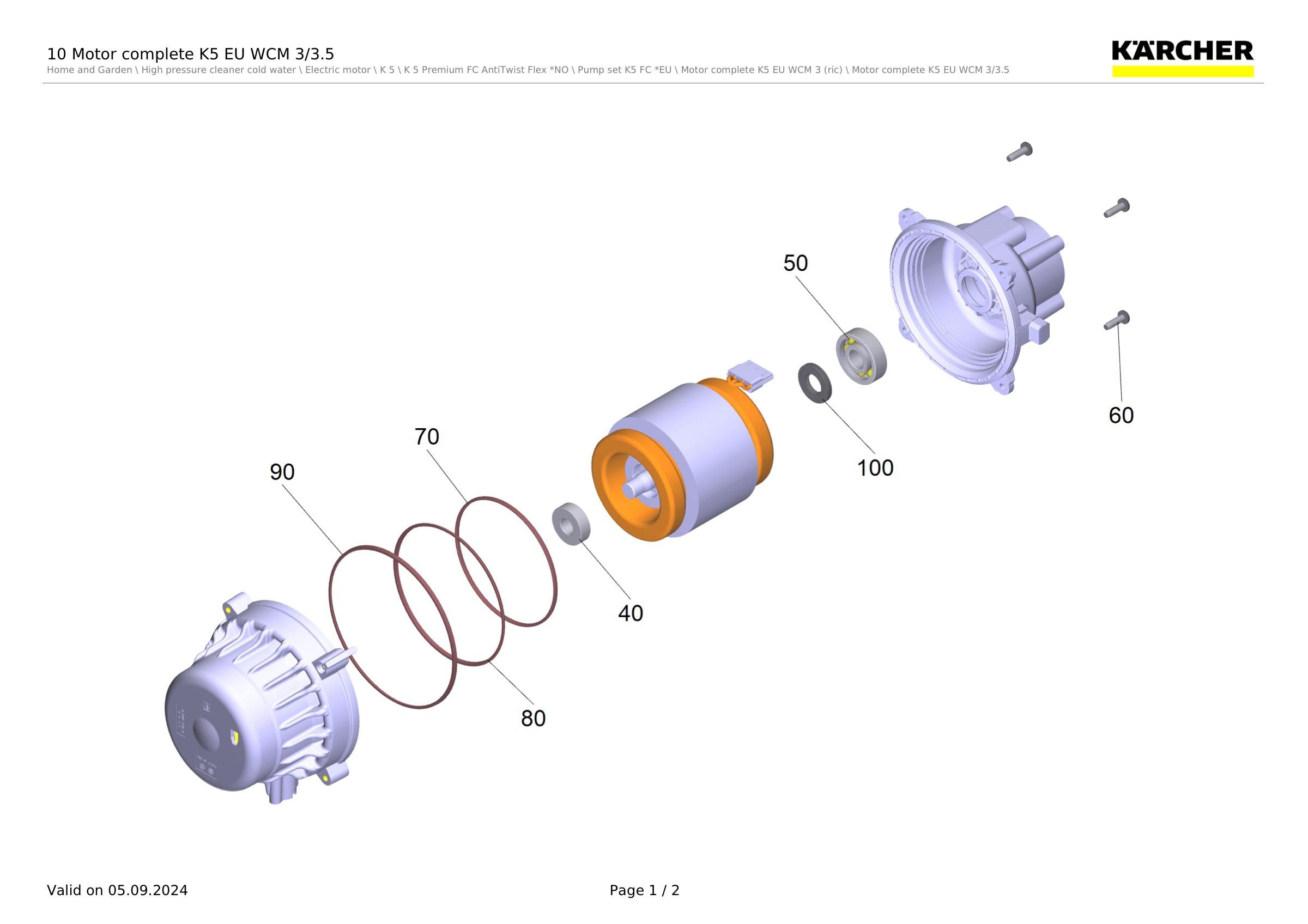 10 Motor complete K5 EU WCM 3/3.5