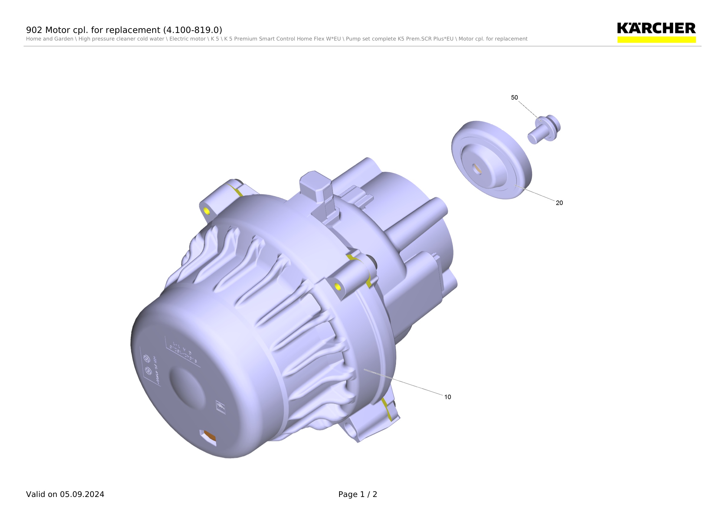 902 Motor cpl. for replacement (4.100-819.0)